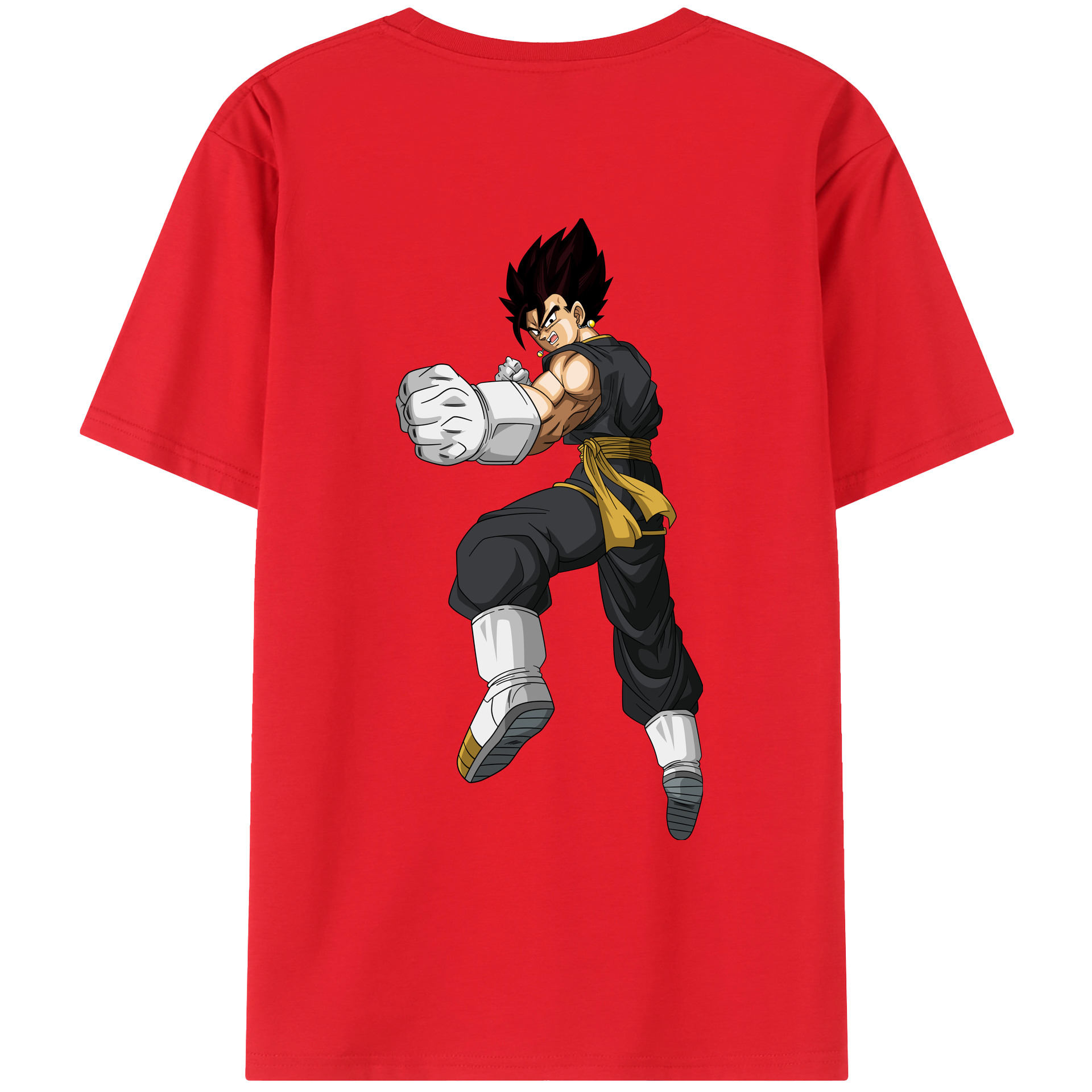 （画像用） ドラゴンボール ベジット DRAGON BALL Vegetto 綿100％ メンズ半袖Tシャツ（バックプリント） 通気性