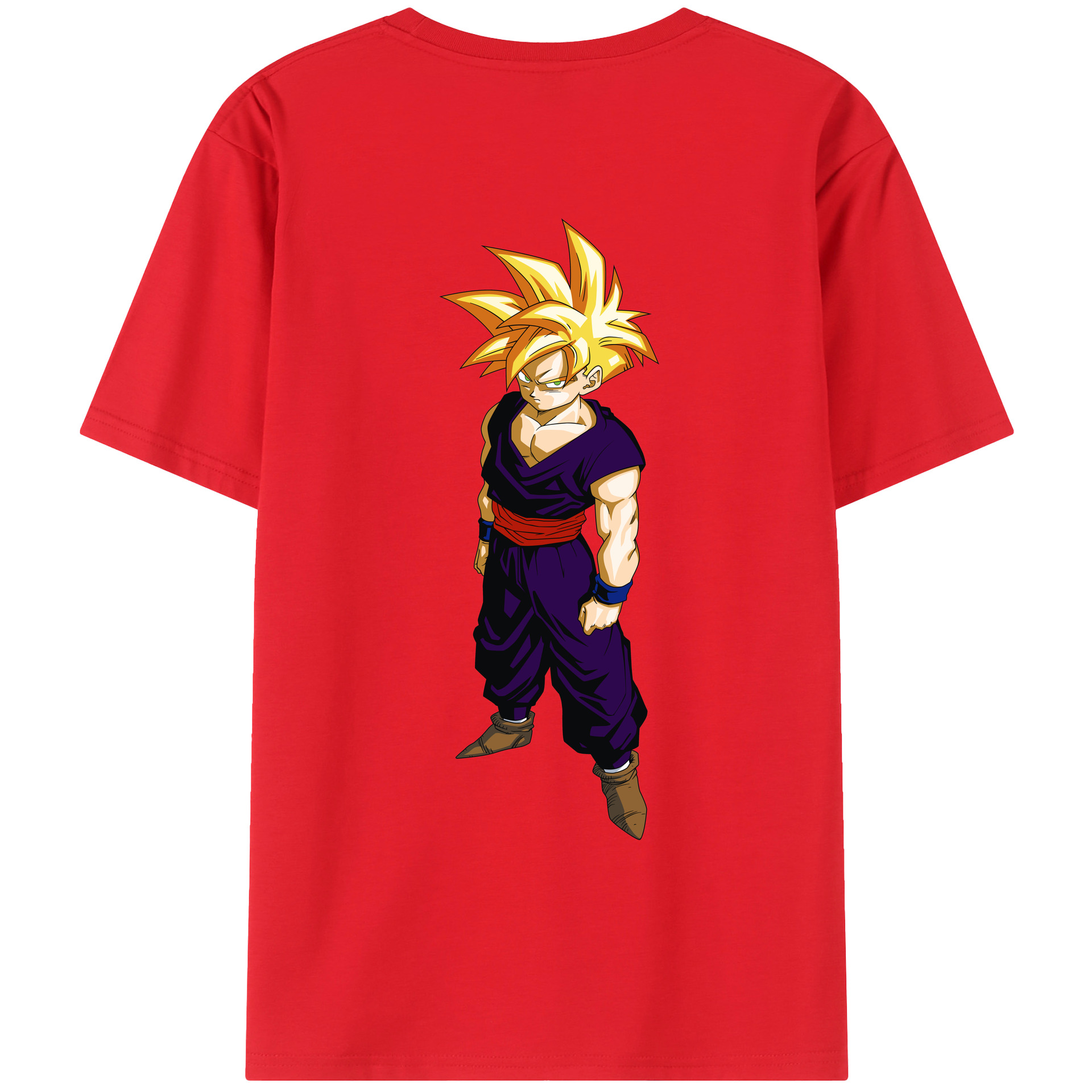 （画像用） ドラゴンボール ベジット DRAGON BALL Vegetto 綿100％ メンズ半袖Tシャツ（バックプリント） 通気性