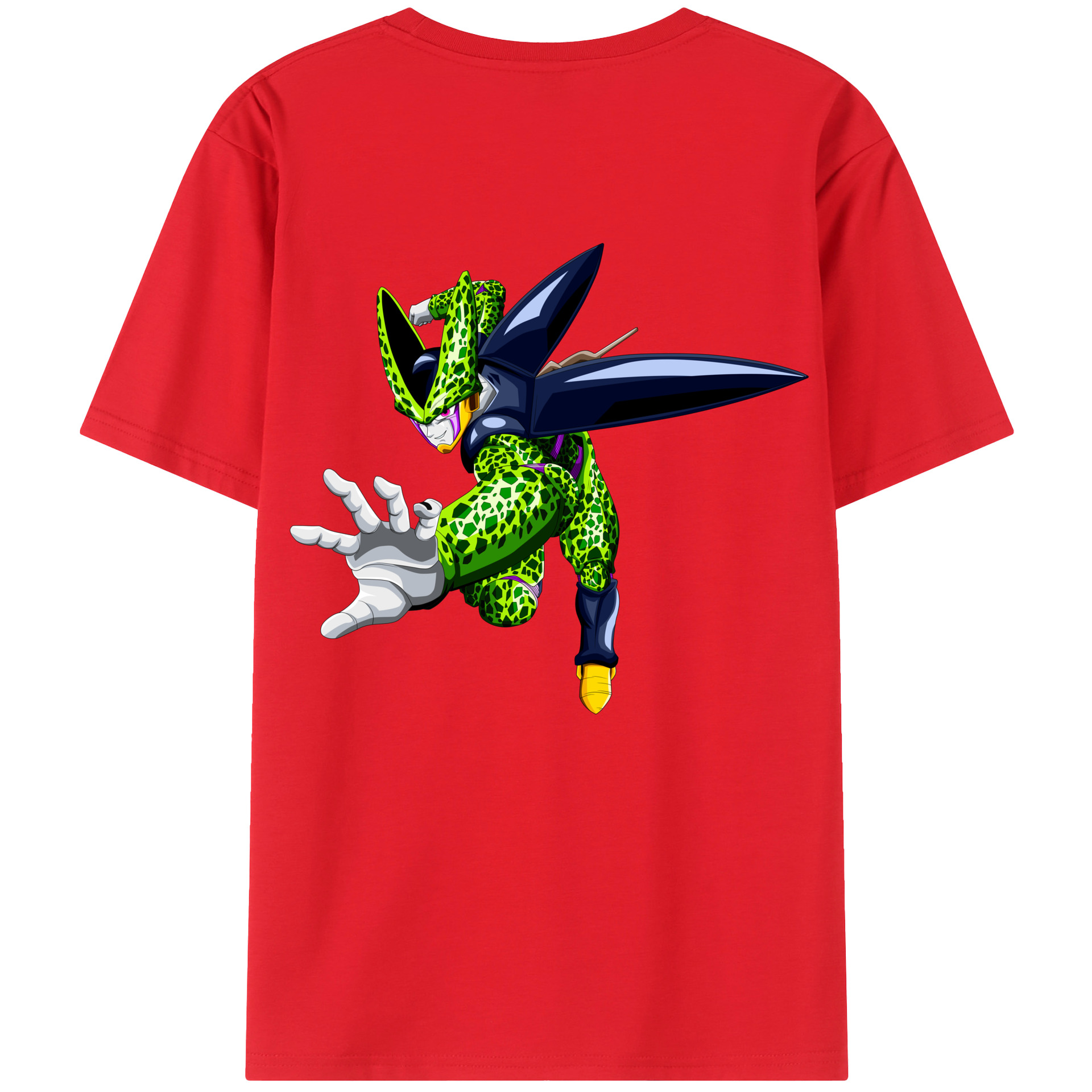 （画像用） ドラゴンボール セル DRAGON BALL Cell 綿100％ メンズ半袖Tシャツ（バックプリント） 通気性