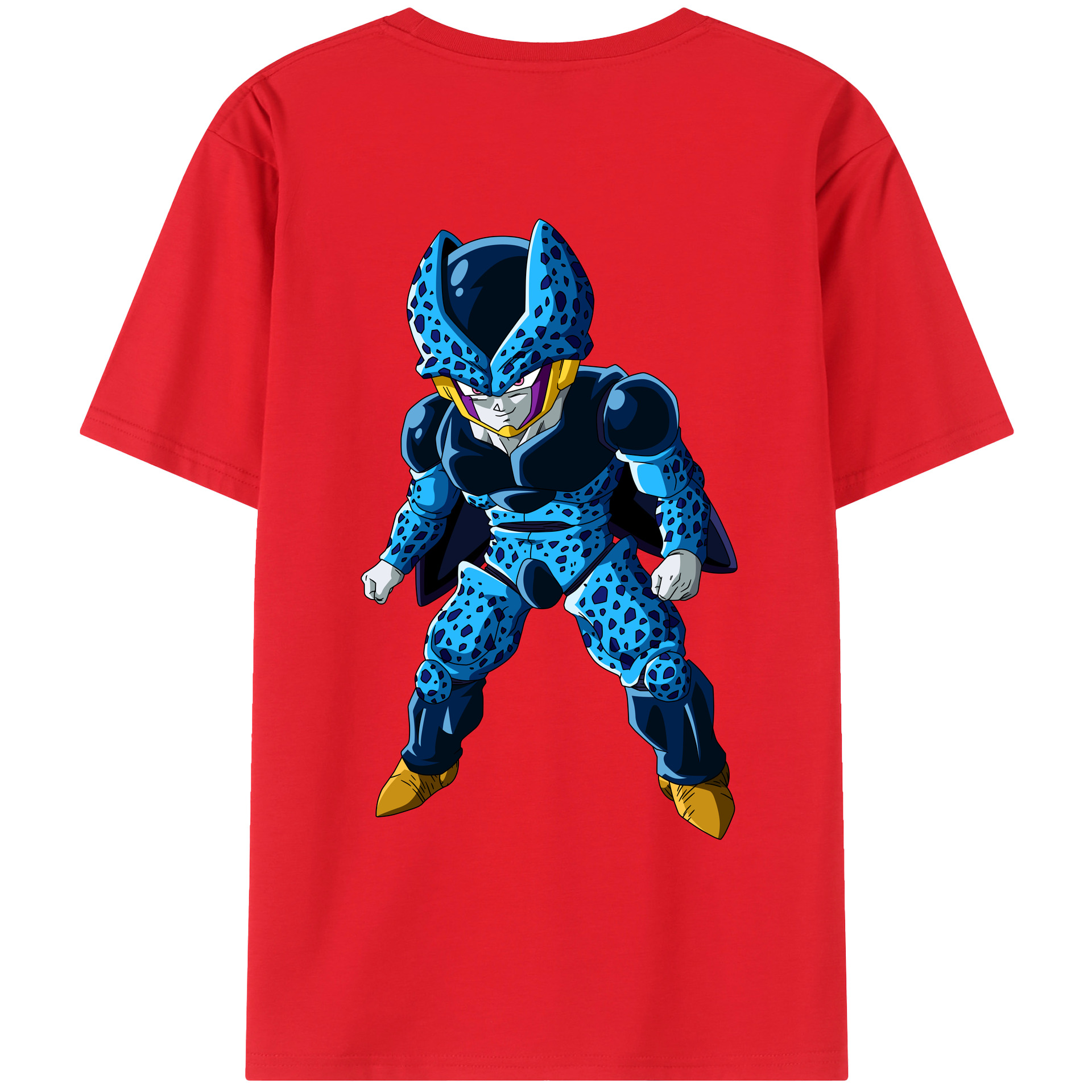 （画像用） ドラゴンボール セル DRAGON BALL Cell 綿100％ メンズ半袖Tシャツ（バックプリント） 通気性