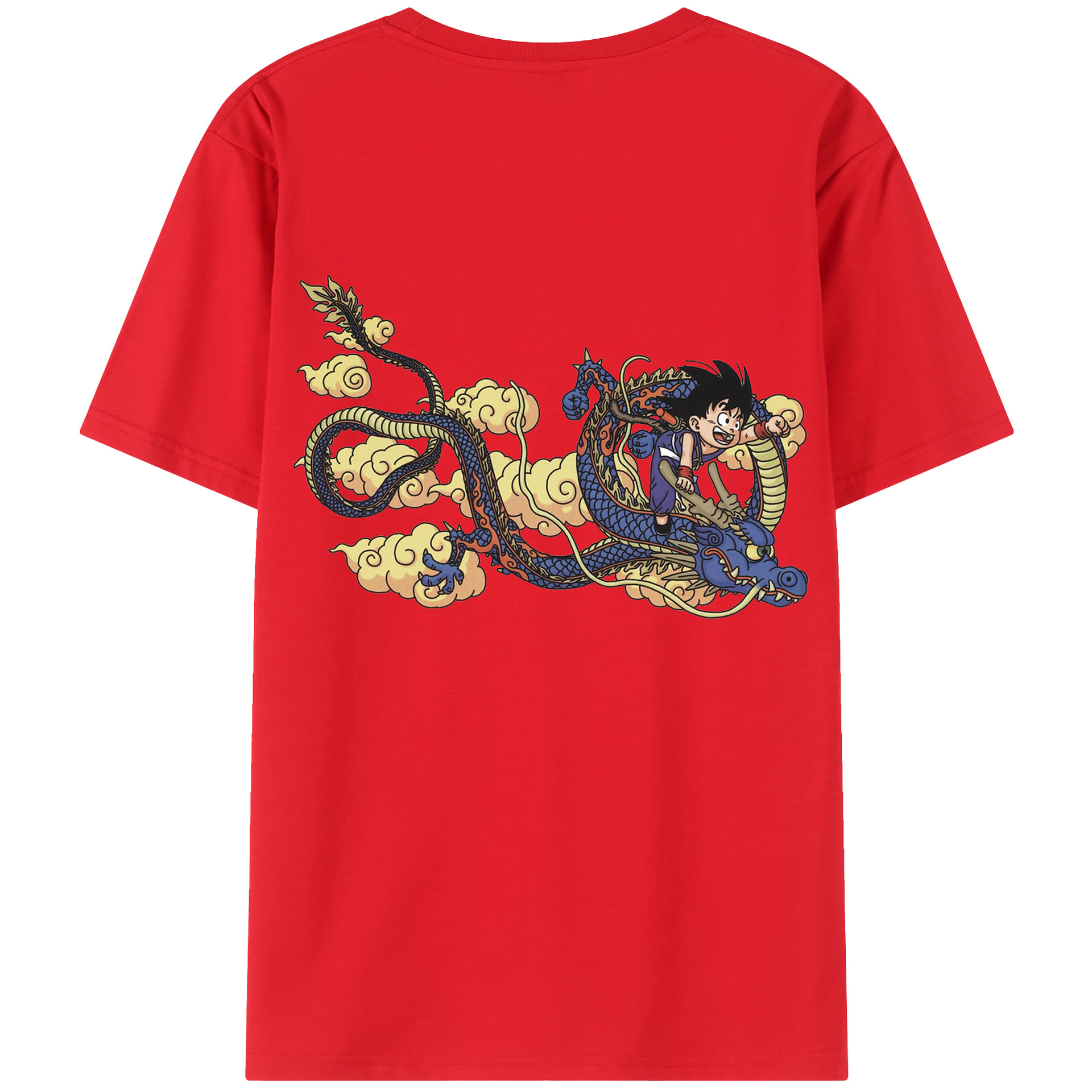 （画像用） ドラゴンボール 神龍 シェンロン DRAGON BALL Shenron 綿100％ メンズ半袖Tシャツ（バックプリント） 通気性