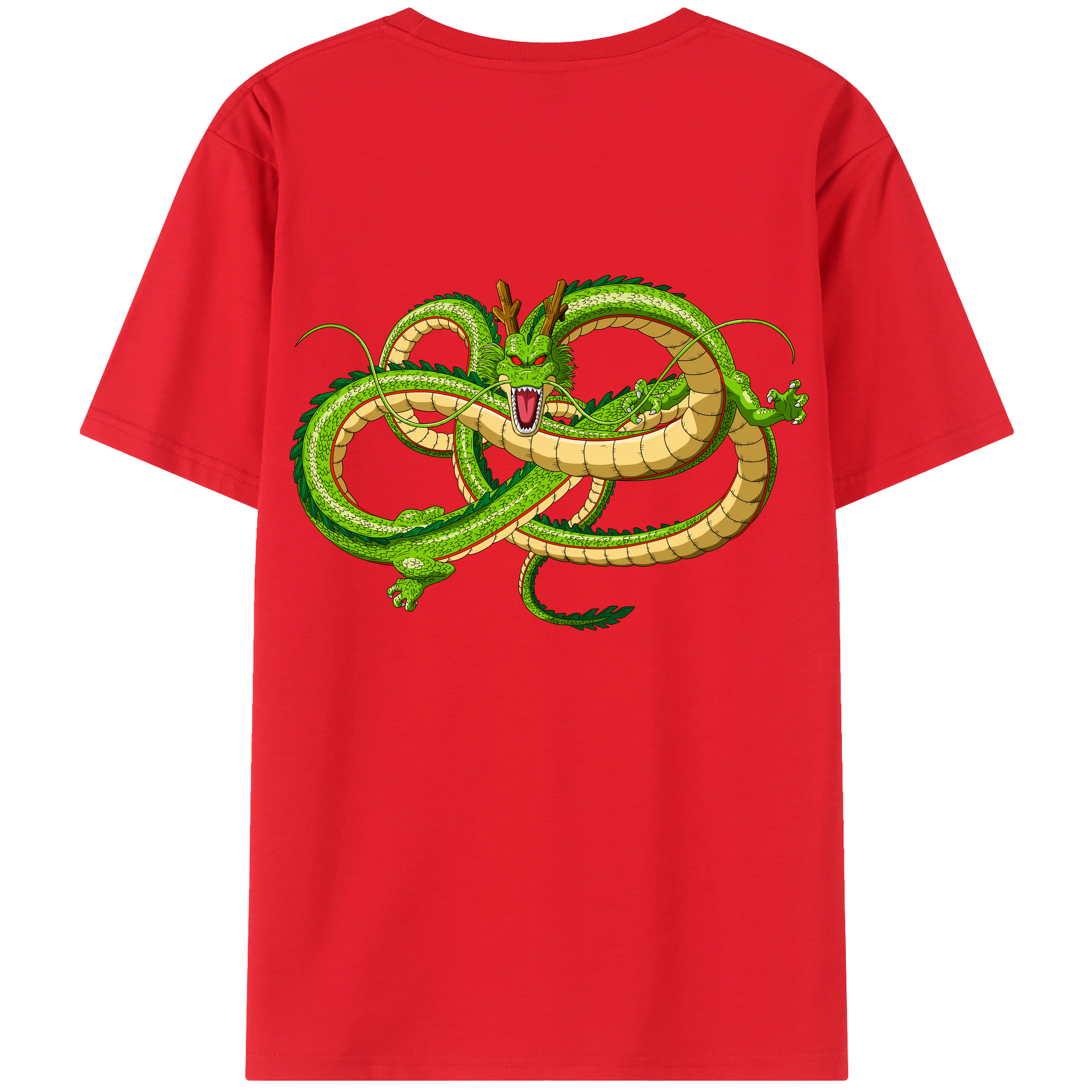 （画像用） ドラゴンボール 神龍 シェンロン DRAGON BALL Shenron 綿100％ メンズ半袖Tシャツ（バックプリント） 通気性