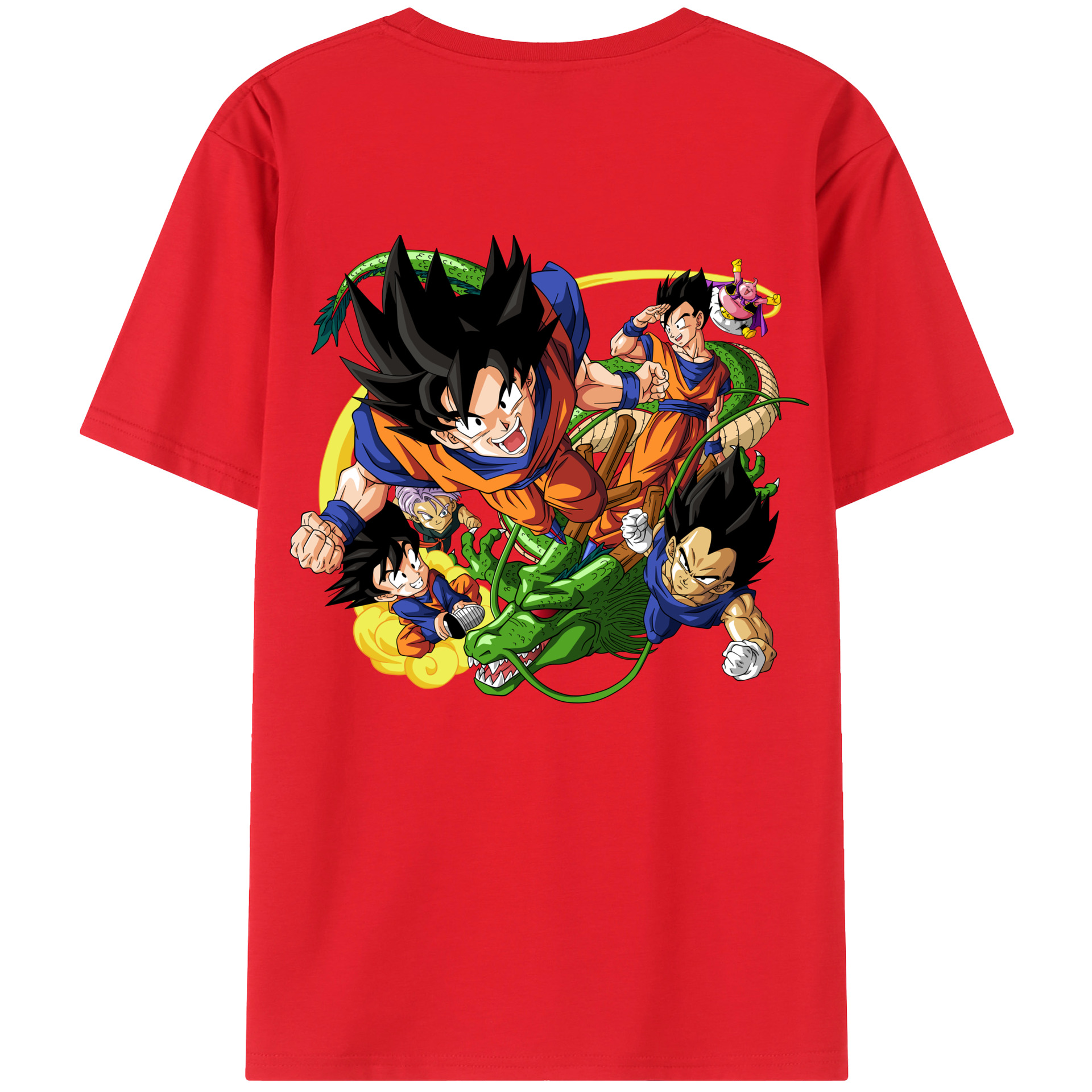 （画像用） ドラゴンボール DRAGON BALL 綿100％ メンズ半袖Tシャツ（バックプリント） 通気性