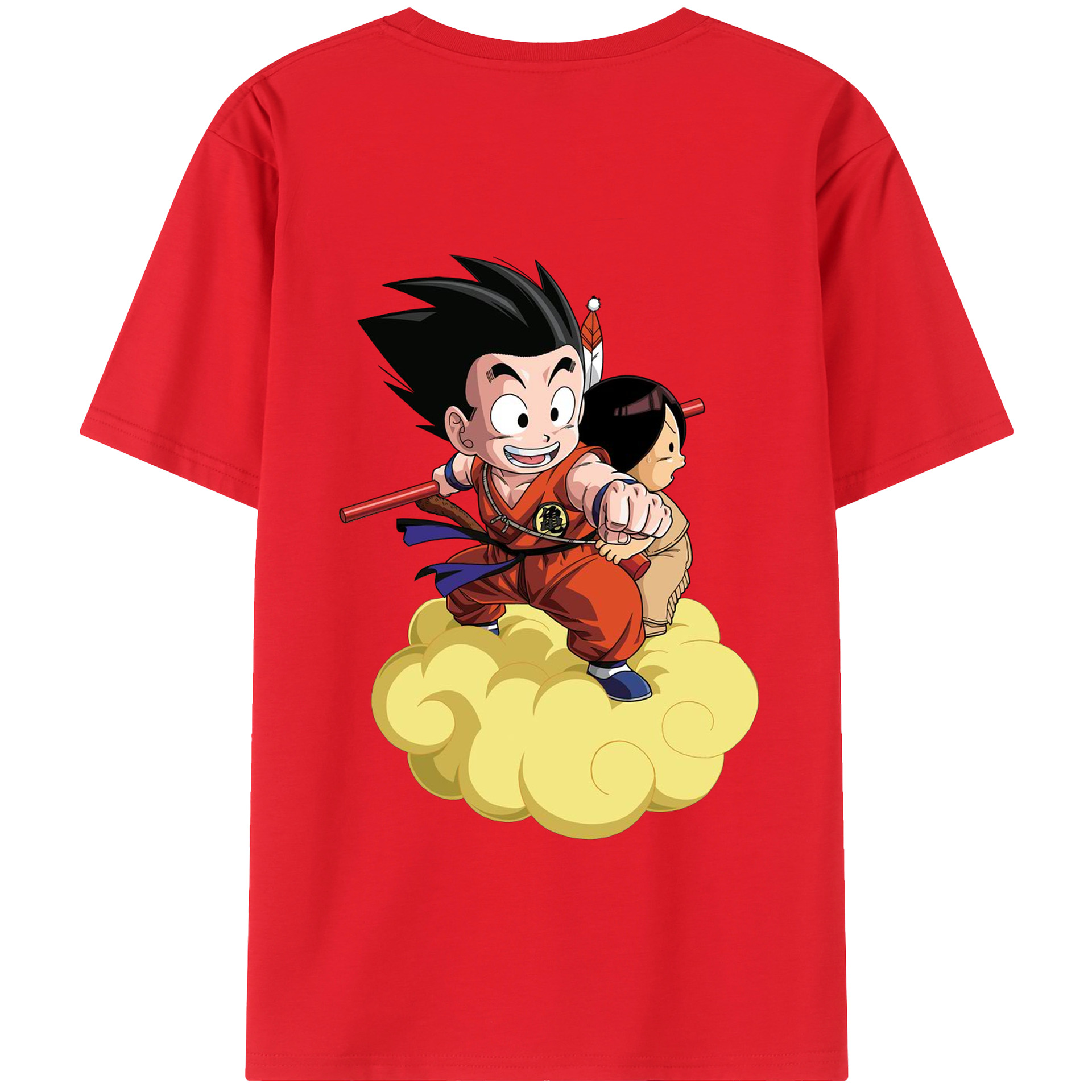 （画像用） ドラゴンボール 孫悟空（そん ごくう）Son Goku カカロット DRAGON BALL Kakarotto 綿100％ メンズ半袖Tシャツ（バックプリント） 通気性