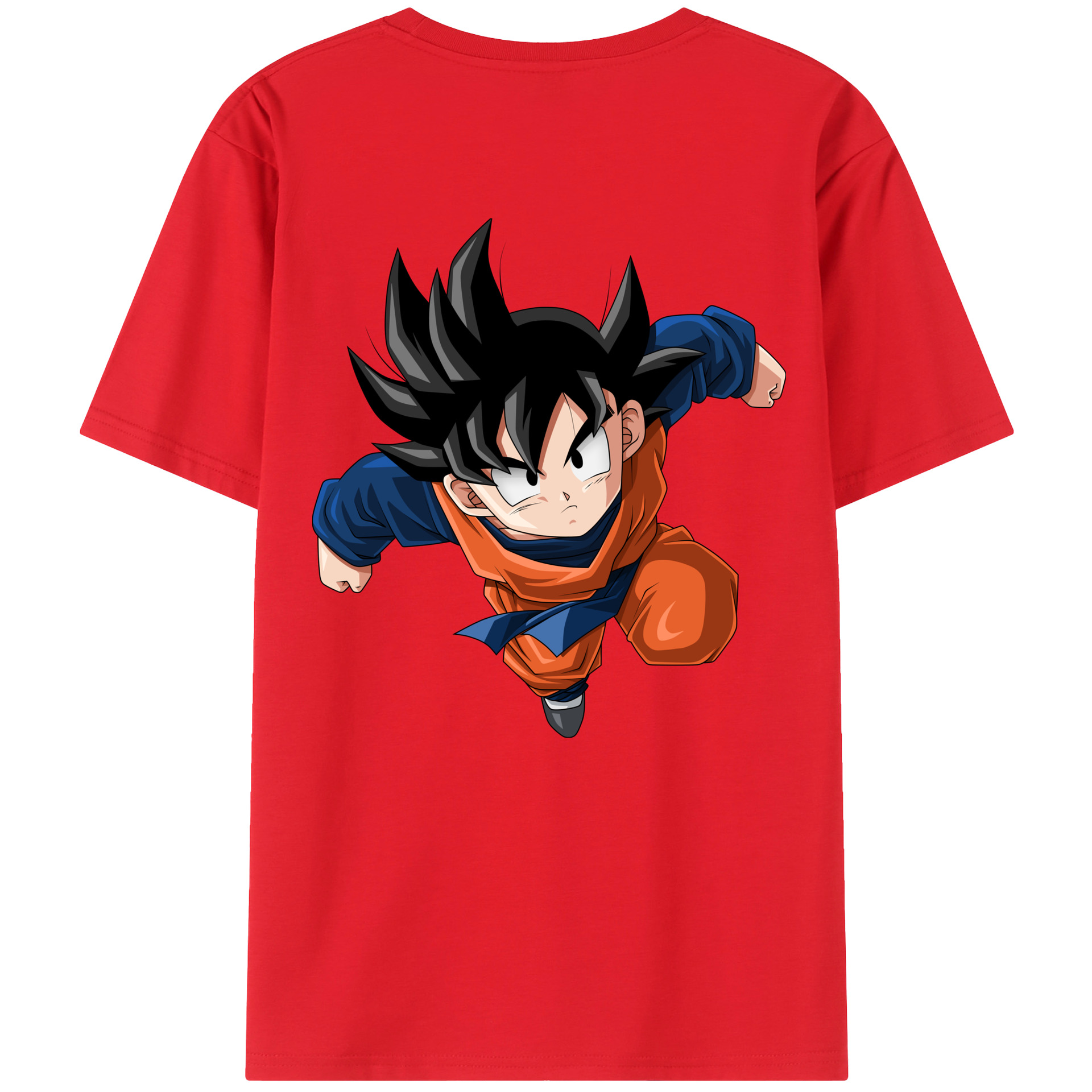 （画像用） ドラゴンボール 孫悟空（そん ごくう）Son Goku カカロット DRAGON BALL Kakarotto 綿100％ メンズ半袖Tシャツ（バックプリント） 通気性