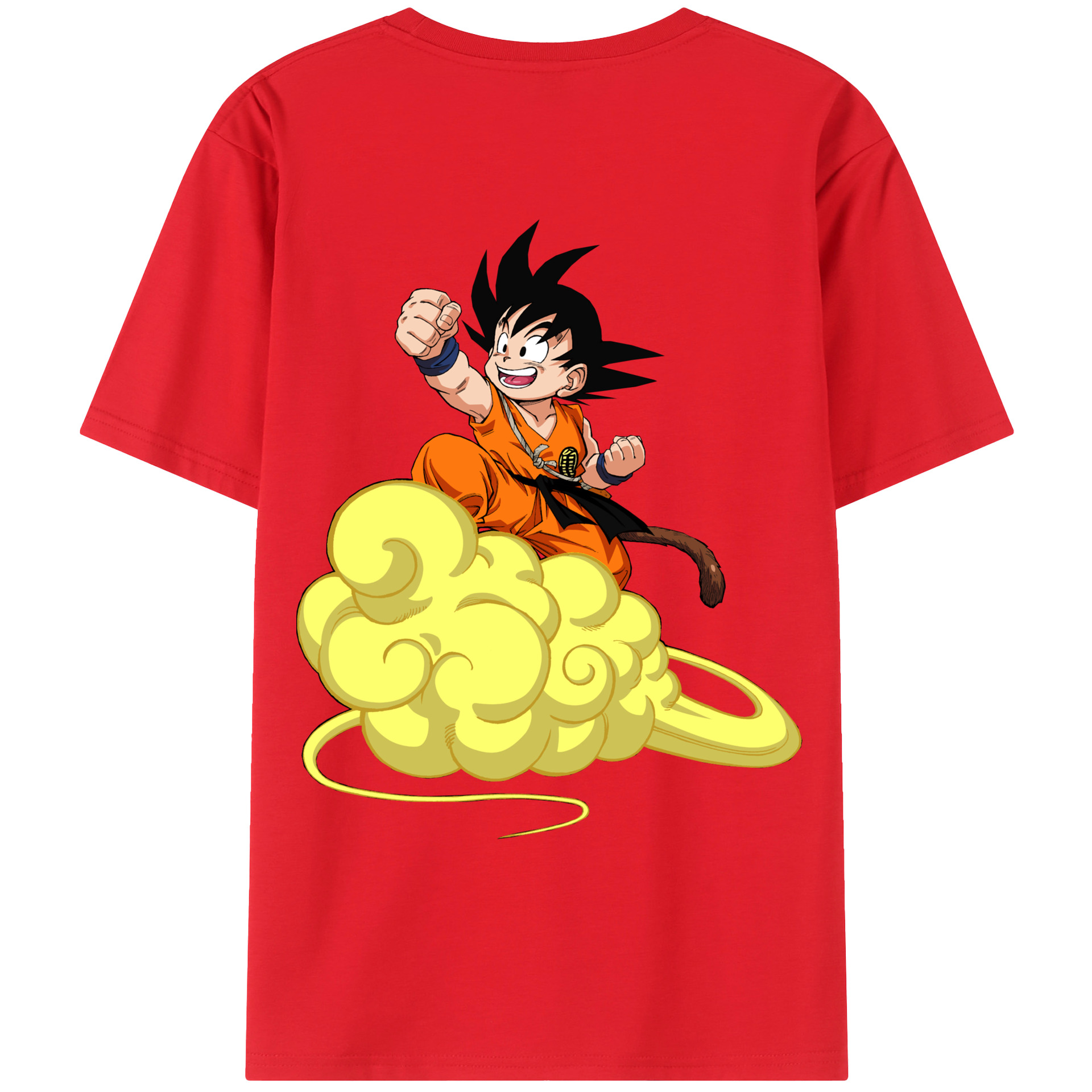 （画像用） ドラゴンボール 孫悟空（そん ごくう）Son Goku カカロット DRAGON BALL Kakarotto 綿100％ メンズ半袖Tシャツ（バックプリント） 通気性