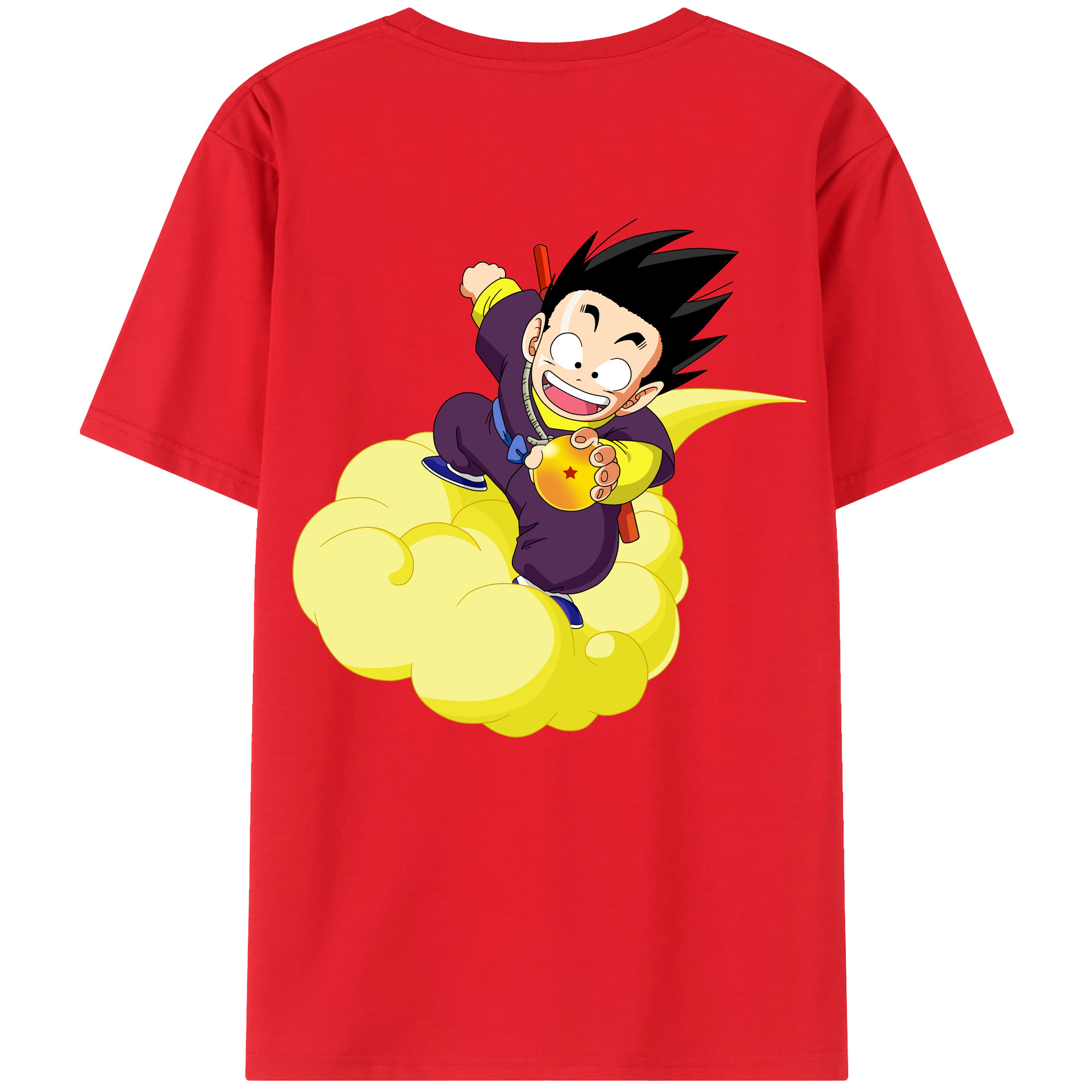 （画像用） ドラゴンボール 孫悟空（そん ごくう）Son Goku カカロット DRAGON BALL Kakarotto 綿100％ メンズ半袖Tシャツ（バックプリント） 通気性