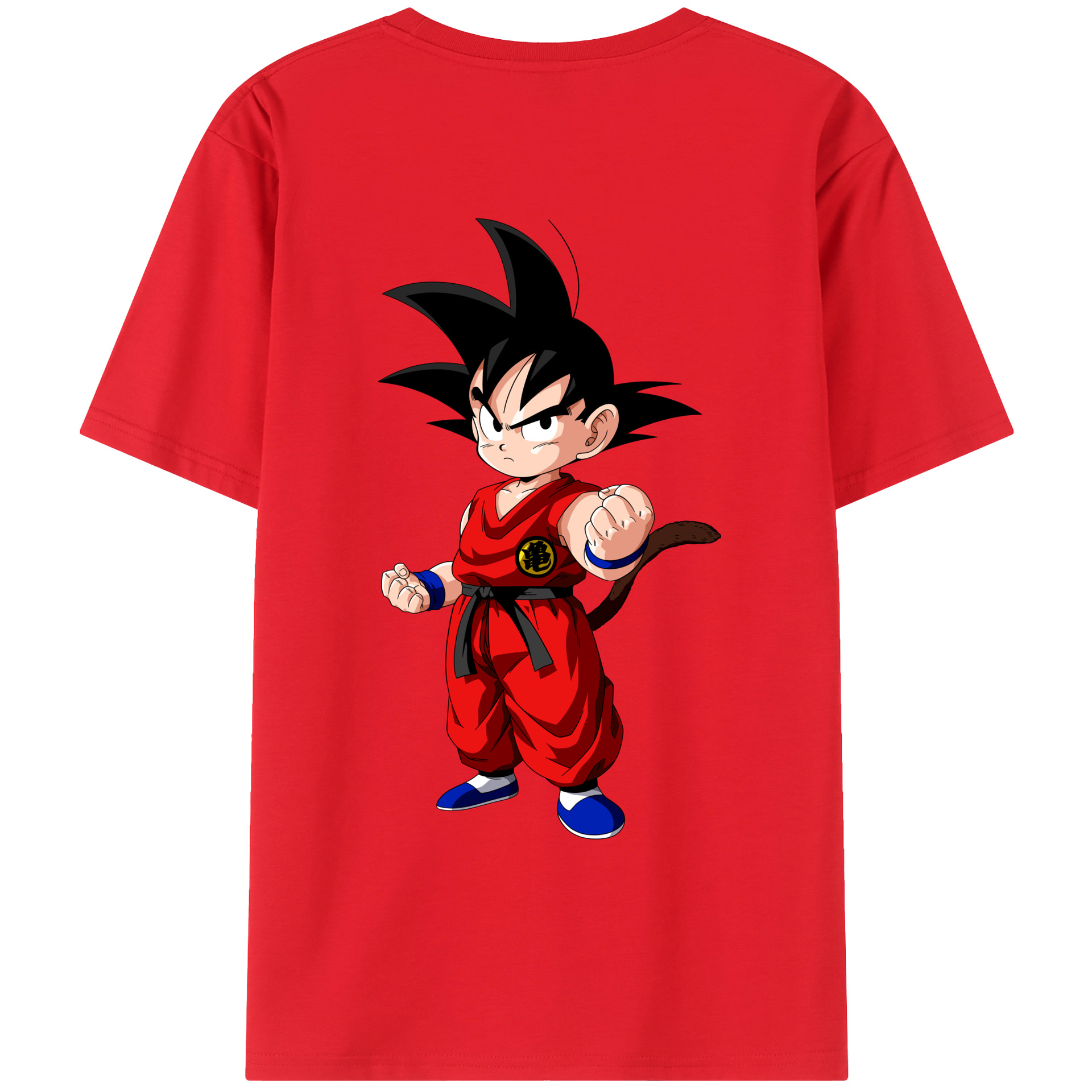 （画像用） ドラゴンボール 孫悟空（そん ごくう）Son Goku カカロット DRAGON BALL Kakarotto 綿100％ メンズ半袖Tシャツ（バックプリント） 通気性