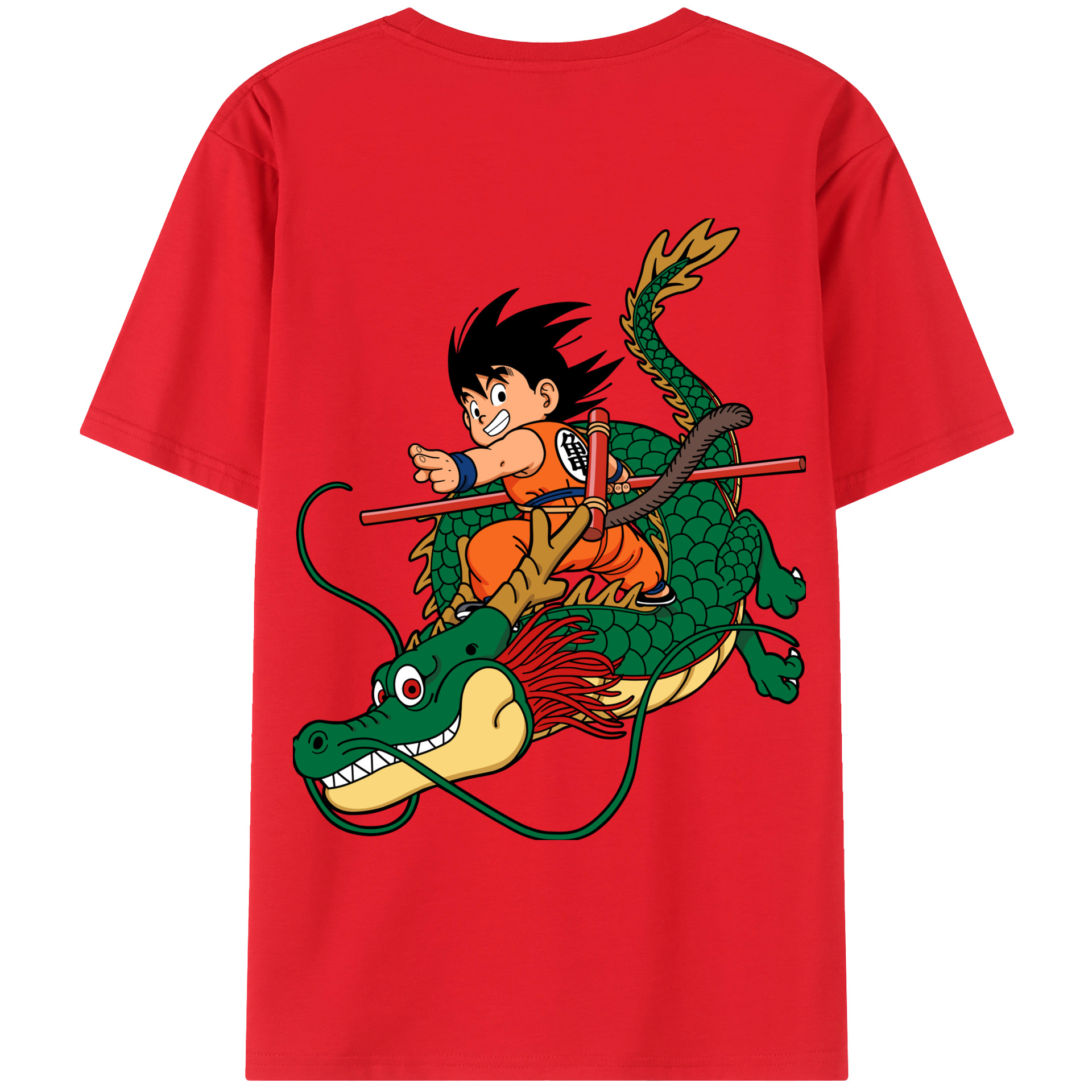 （画像用） ドラゴンボール 孫悟空（そん ごくう）Son Goku カカロット DRAGON BALL Kakarotto 綿100％ メンズ半袖Tシャツ（バックプリント） 通気性