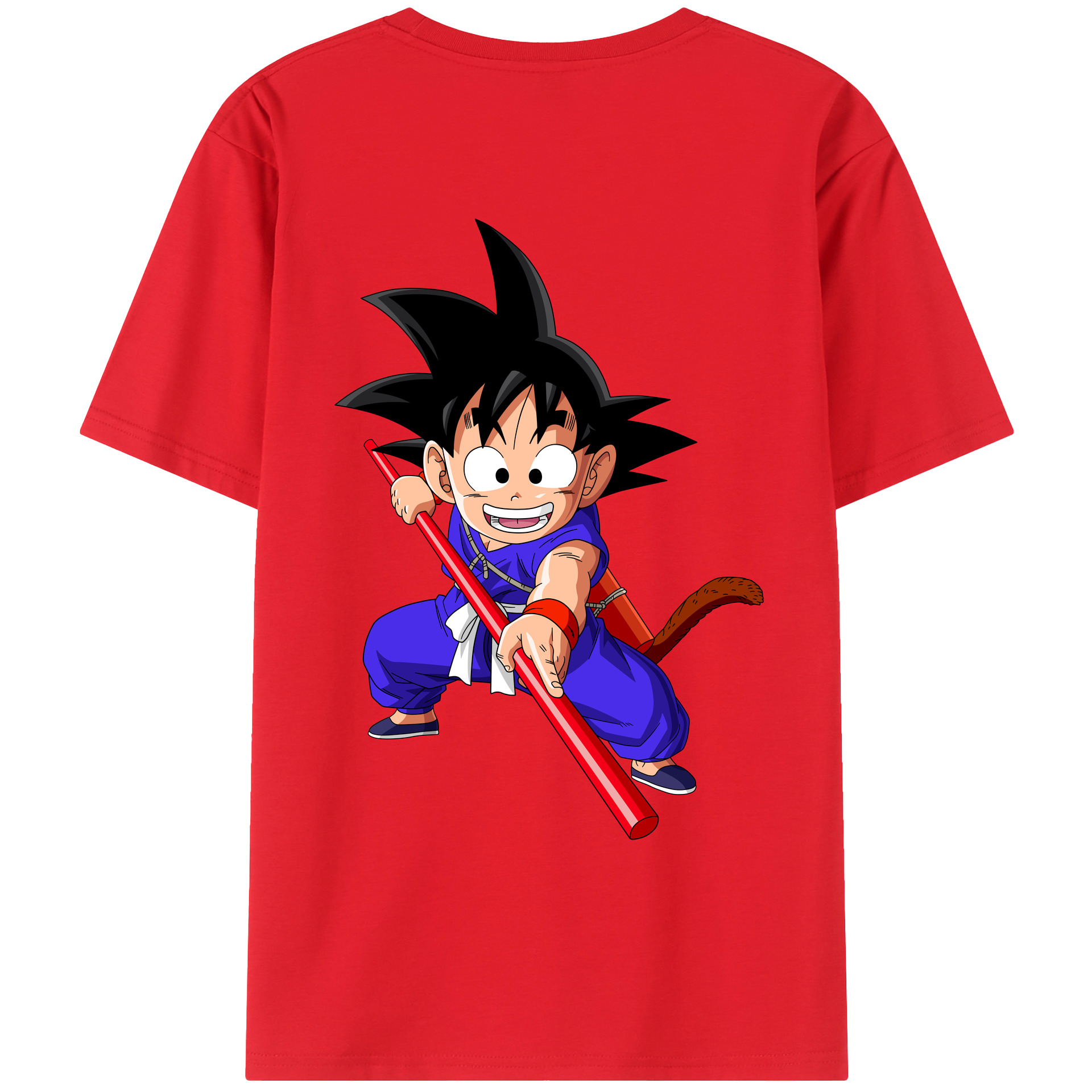（画像用） ドラゴンボール 孫悟空（そん ごくう）Son Goku カカロット DRAGON BALL Kakarotto 綿100％ メンズ半袖Tシャツ（バックプリント） 通気性