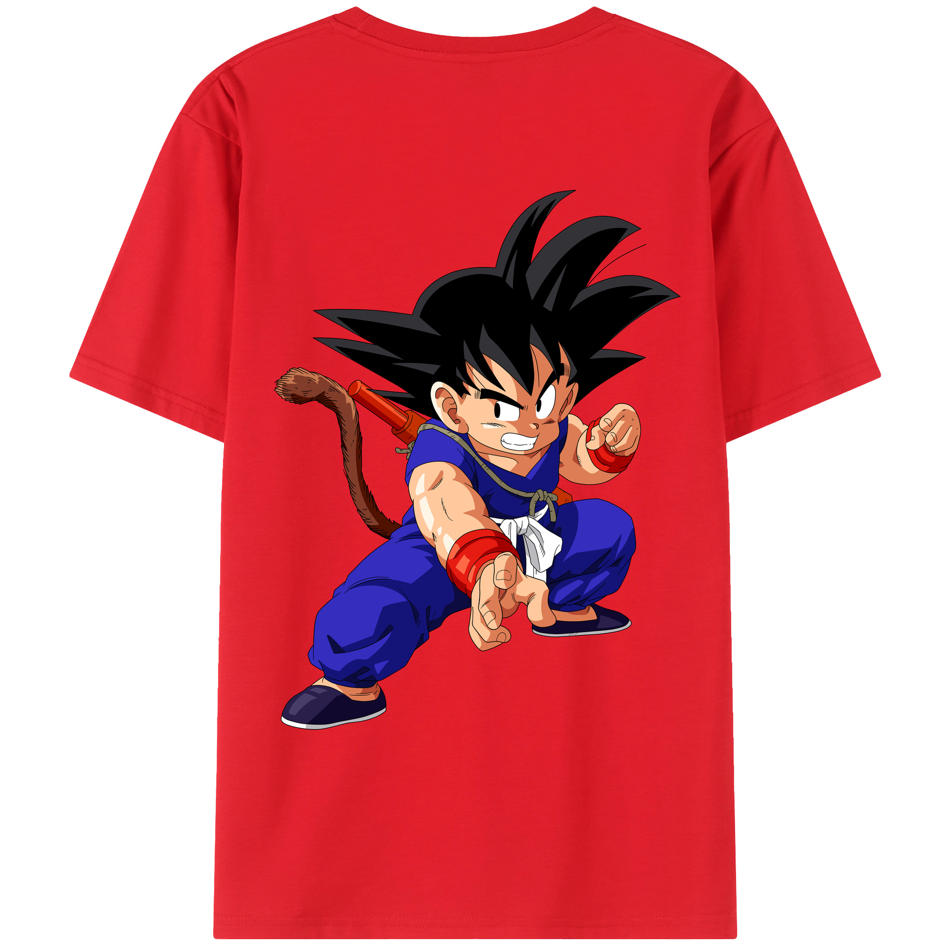 （画像用） ドラゴンボール 孫悟空（そん ごくう）Son Goku カカロット DRAGON BALL Kakarotto 綿100％ メンズ半袖Tシャツ（バックプリント） 通気性