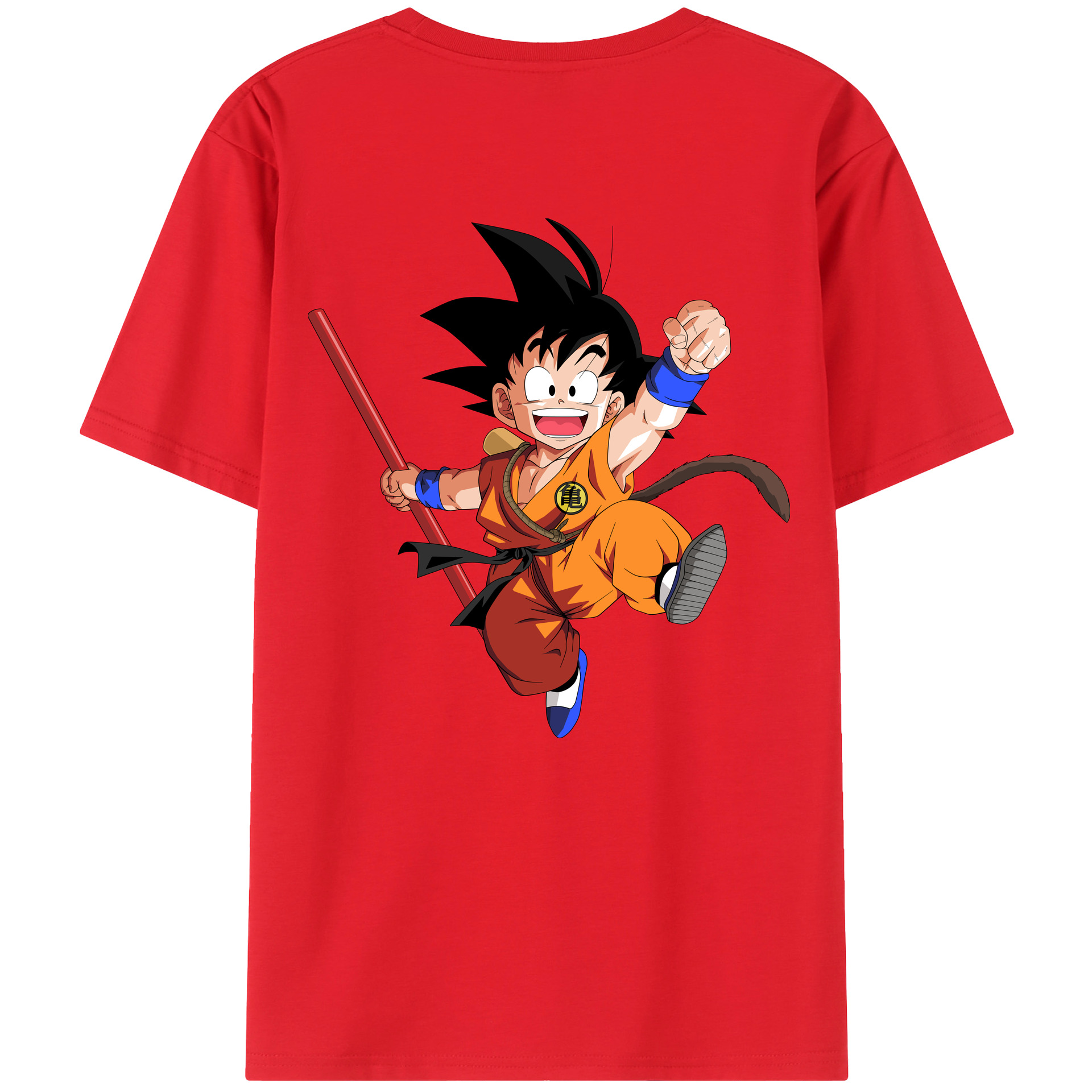 （画像用） ドラゴンボール 孫悟空（そん ごくう）Son Goku カカロット DRAGON BALL Kakarotto 綿100％ メンズ半袖Tシャツ（バックプリント） 通気性
