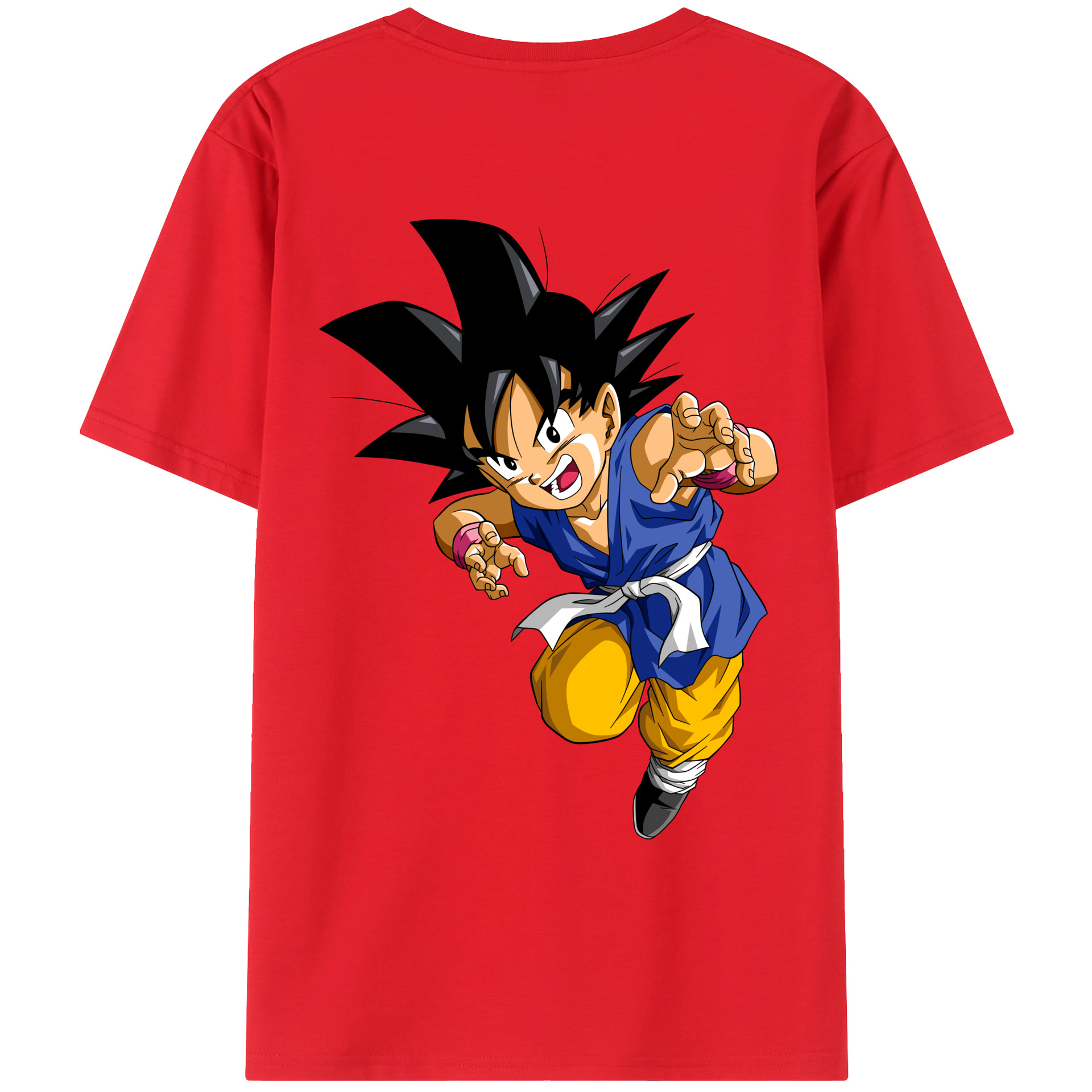 （画像用） ドラゴンボール 孫悟空（そん ごくう）Son Goku カカロット DRAGON BALL Kakarotto 綿100％ メンズ半袖Tシャツ（バックプリント） 通気性