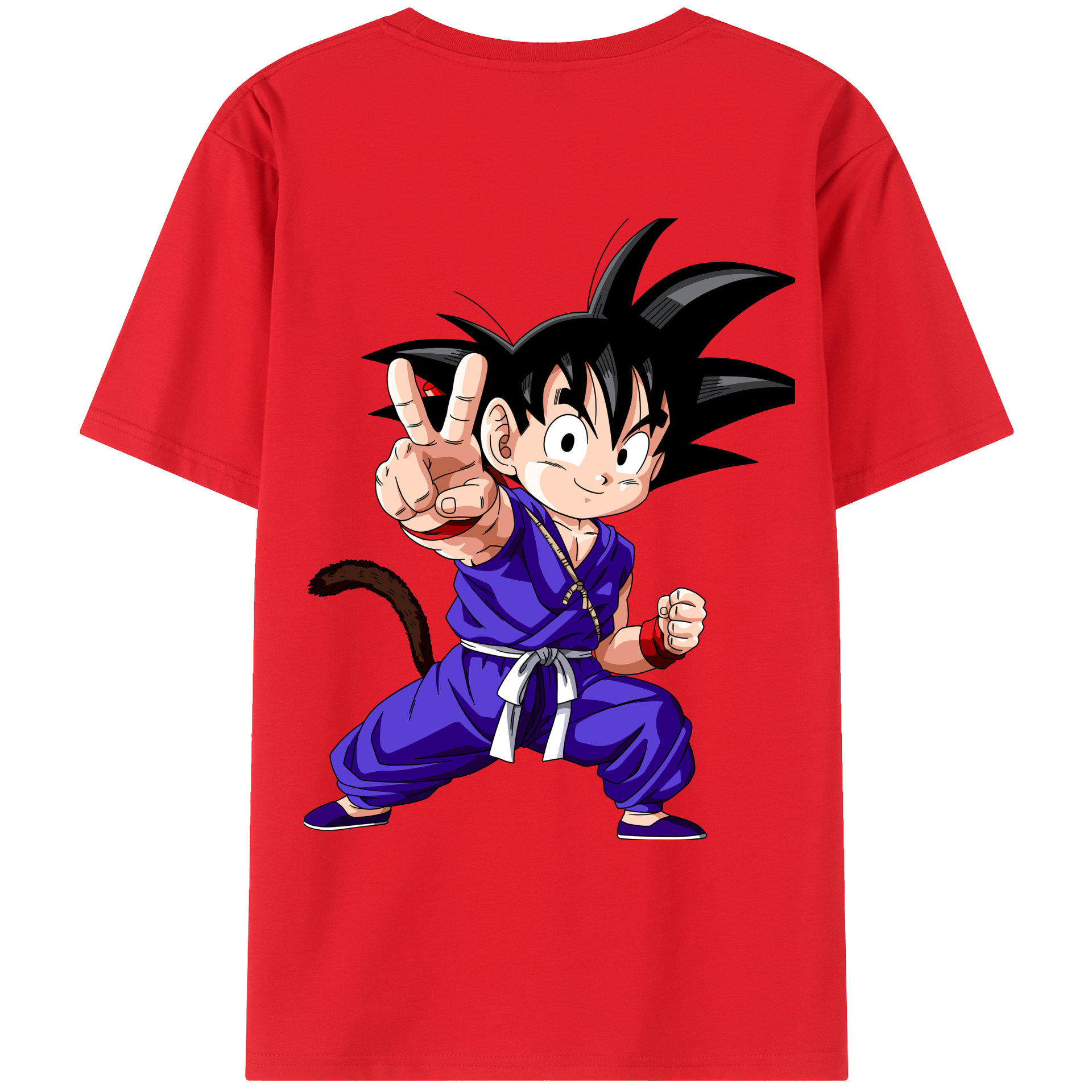 （画像用） ドラゴンボール 孫悟空（そん ごくう）Son Goku カカロット DRAGON BALL Kakarotto 綿100％ メンズ半袖Tシャツ（バックプリント） 通気性