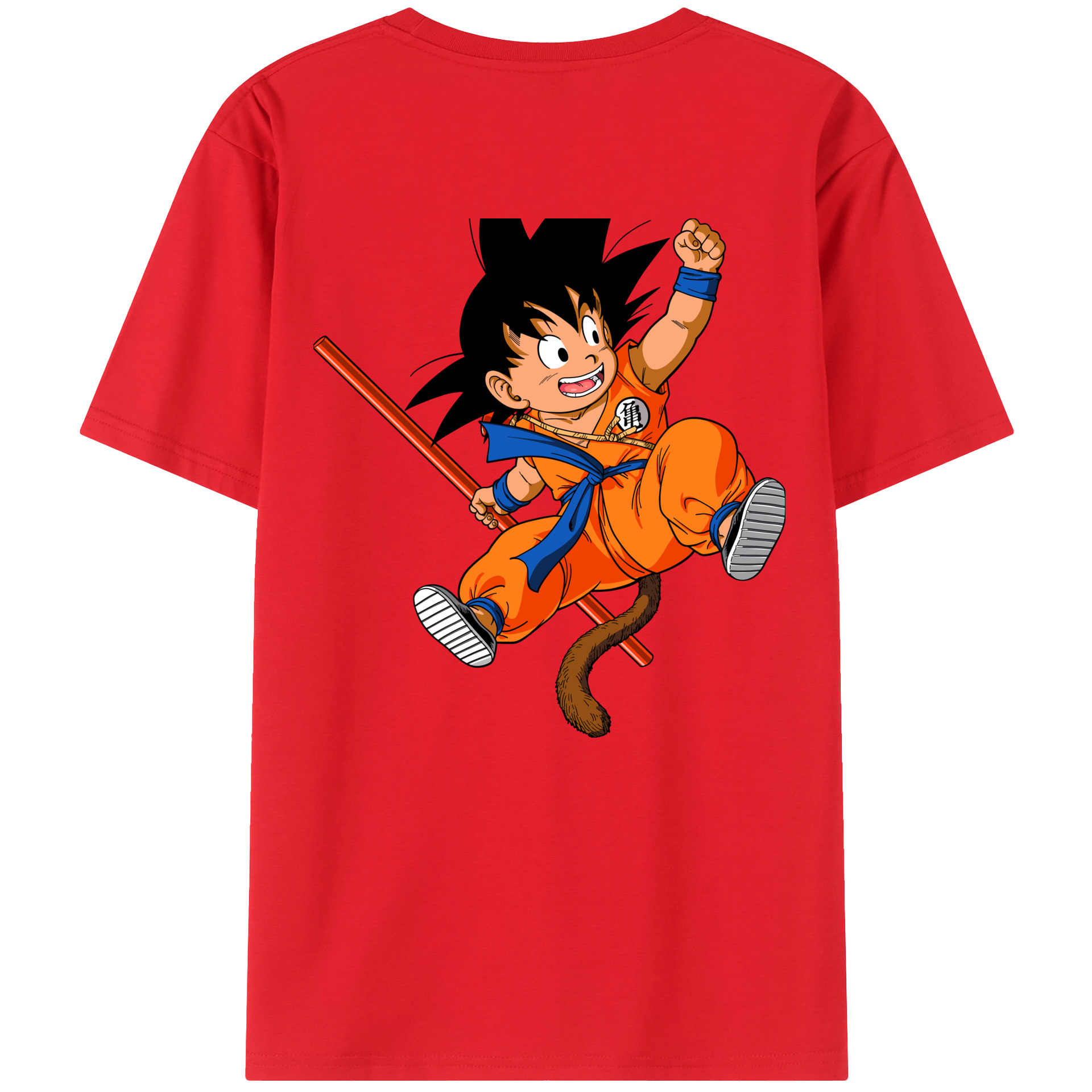 （画像用） ドラゴンボール 孫悟空（そん ごくう）Son Goku カカロット DRAGON BALL Kakarotto 綿100％ メンズ半袖Tシャツ（バックプリント） 通気性