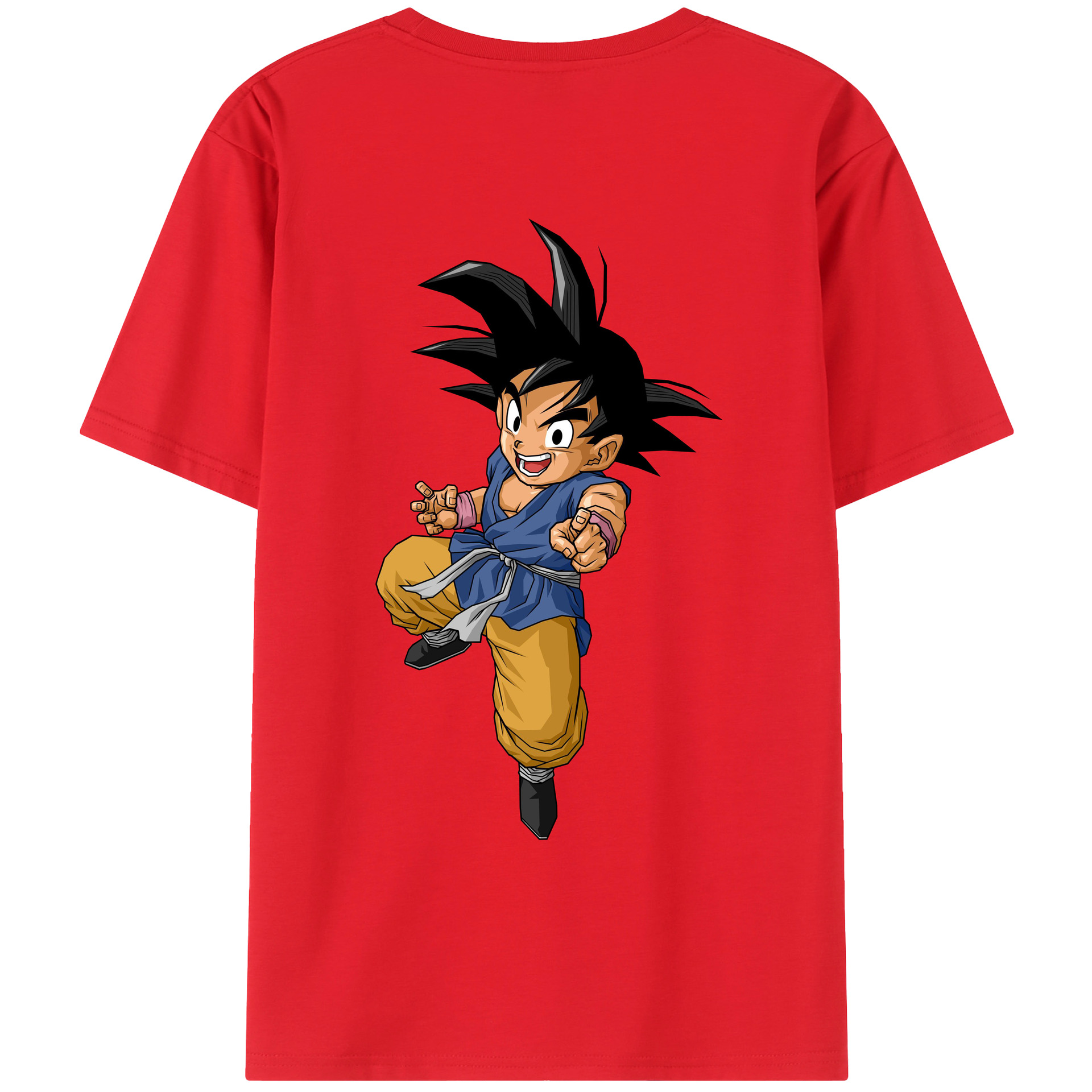 （画像用） ドラゴンボール 孫悟空（そん ごくう）Son Goku カカロット DRAGON BALL Kakarotto 綿100％ メンズ半袖Tシャツ（バックプリント） 通気性