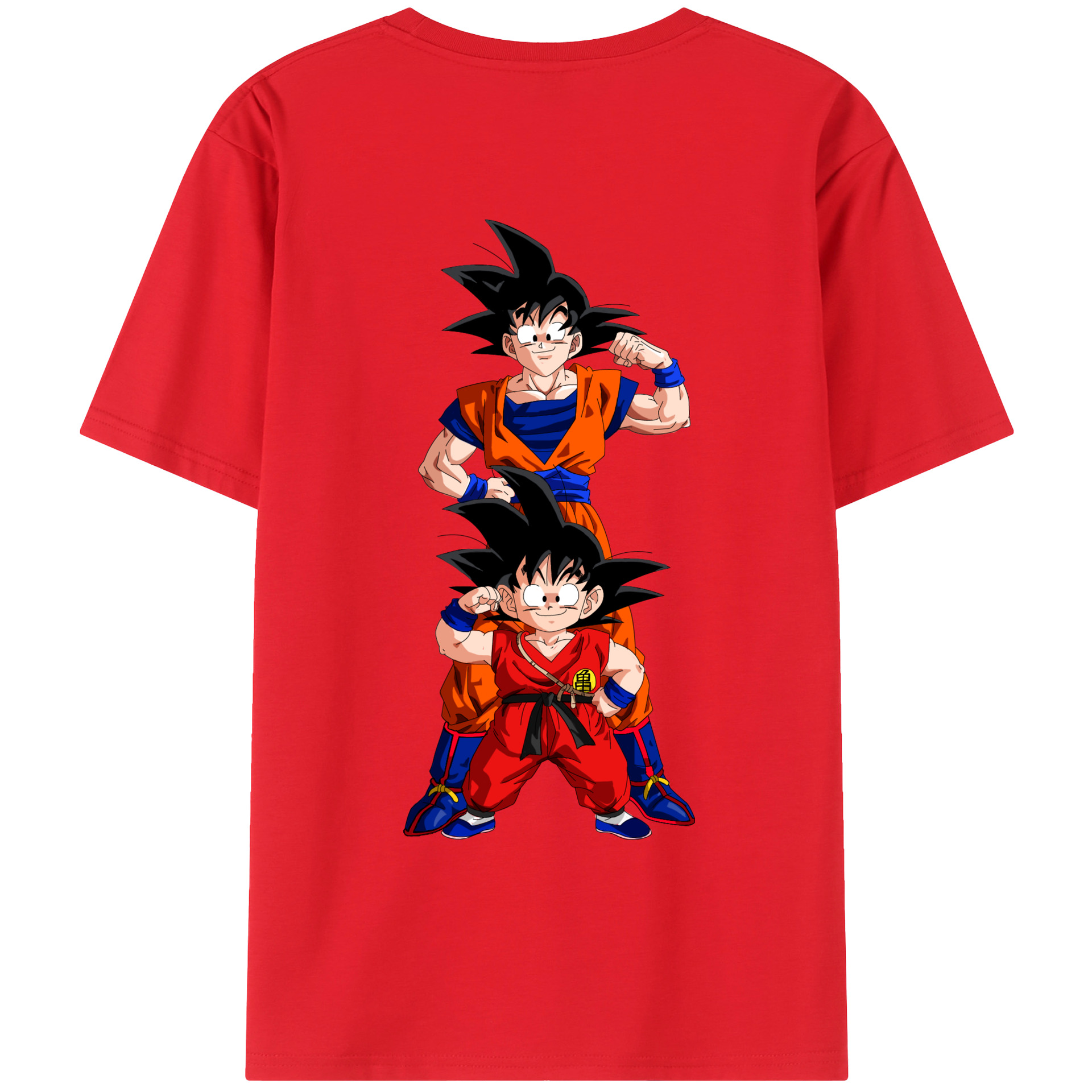 （画像用） ドラゴンボール 孫悟空（そん ごくう）Son Goku カカロット DRAGON BALL Kakarotto 綿100％ メンズ半袖Tシャツ（バックプリント） 通気性