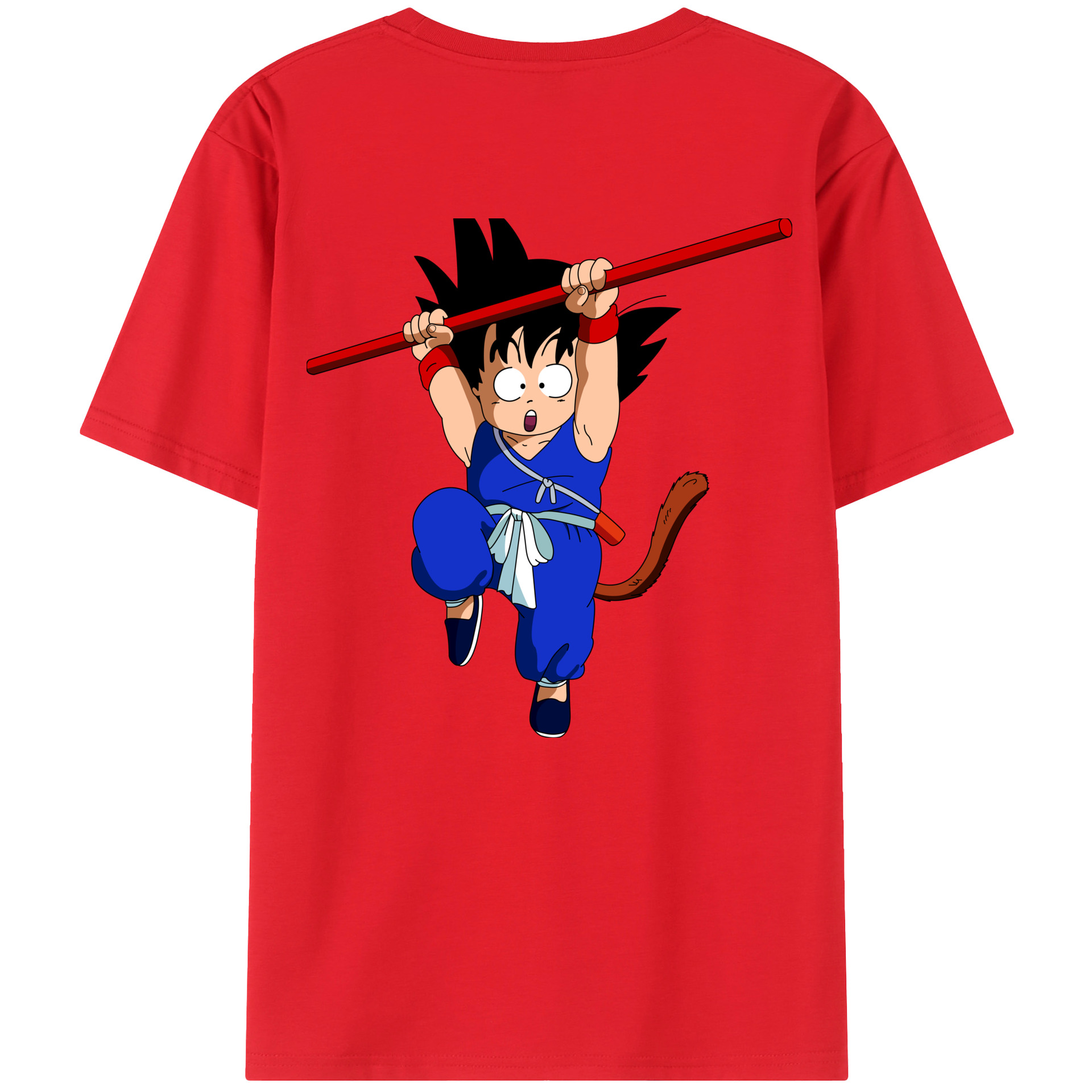 （画像用） ドラゴンボール 孫悟空（そん ごくう）Son Goku カカロット DRAGON BALL Kakarotto 綿100％ メンズ半袖Tシャツ（バックプリント） 通気性