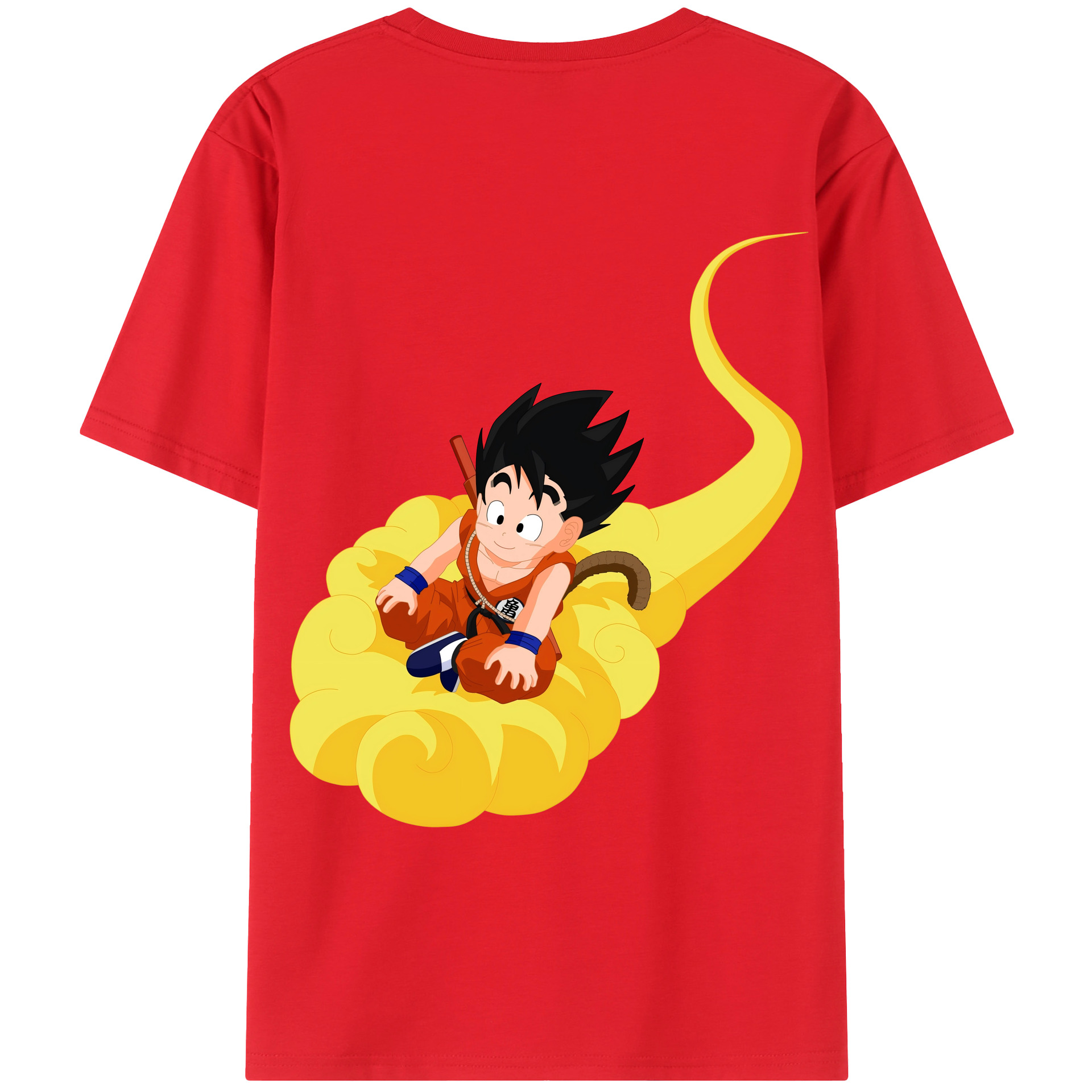 （画像用） ドラゴンボール 孫悟空（そん ごくう）Son Goku カカロット DRAGON BALL Kakarotto 綿100％ メンズ半袖Tシャツ（バックプリント） 通気性
