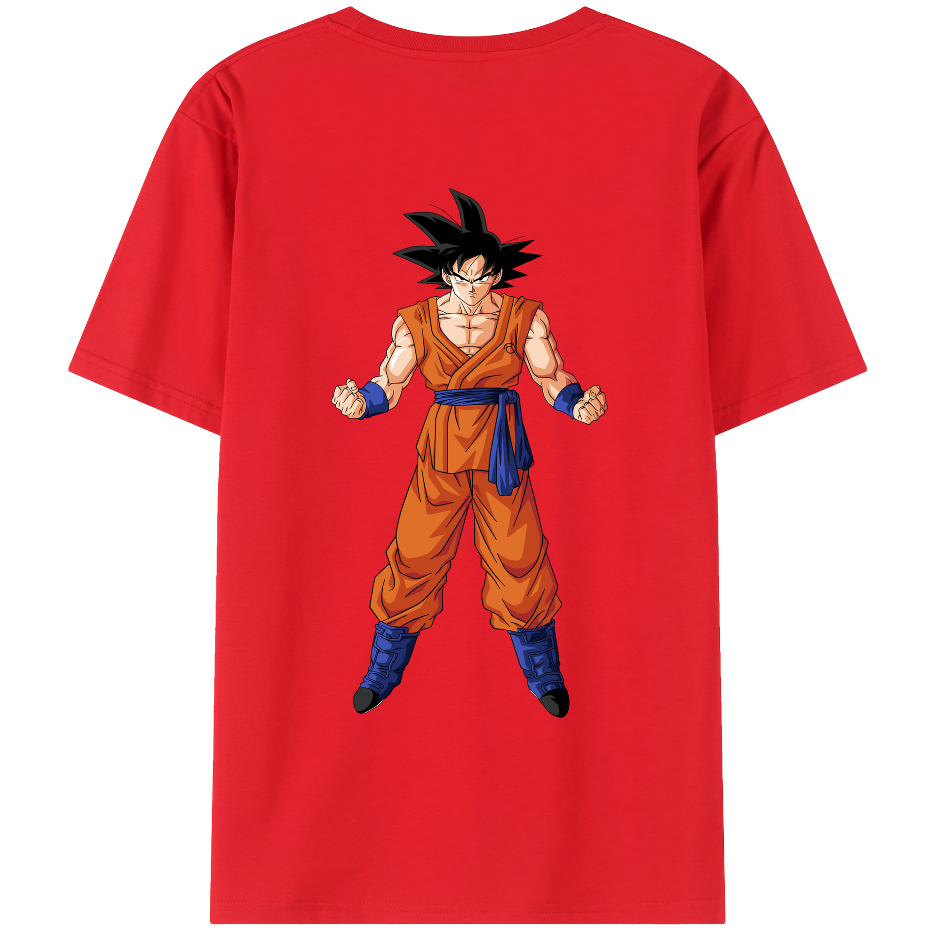 （画像用） ドラゴンボール 孫悟空（そん ごくう）Son Goku カカロット DRAGON BALL Kakarotto 綿100％ メンズ半袖Tシャツ（バックプリント） 通気性