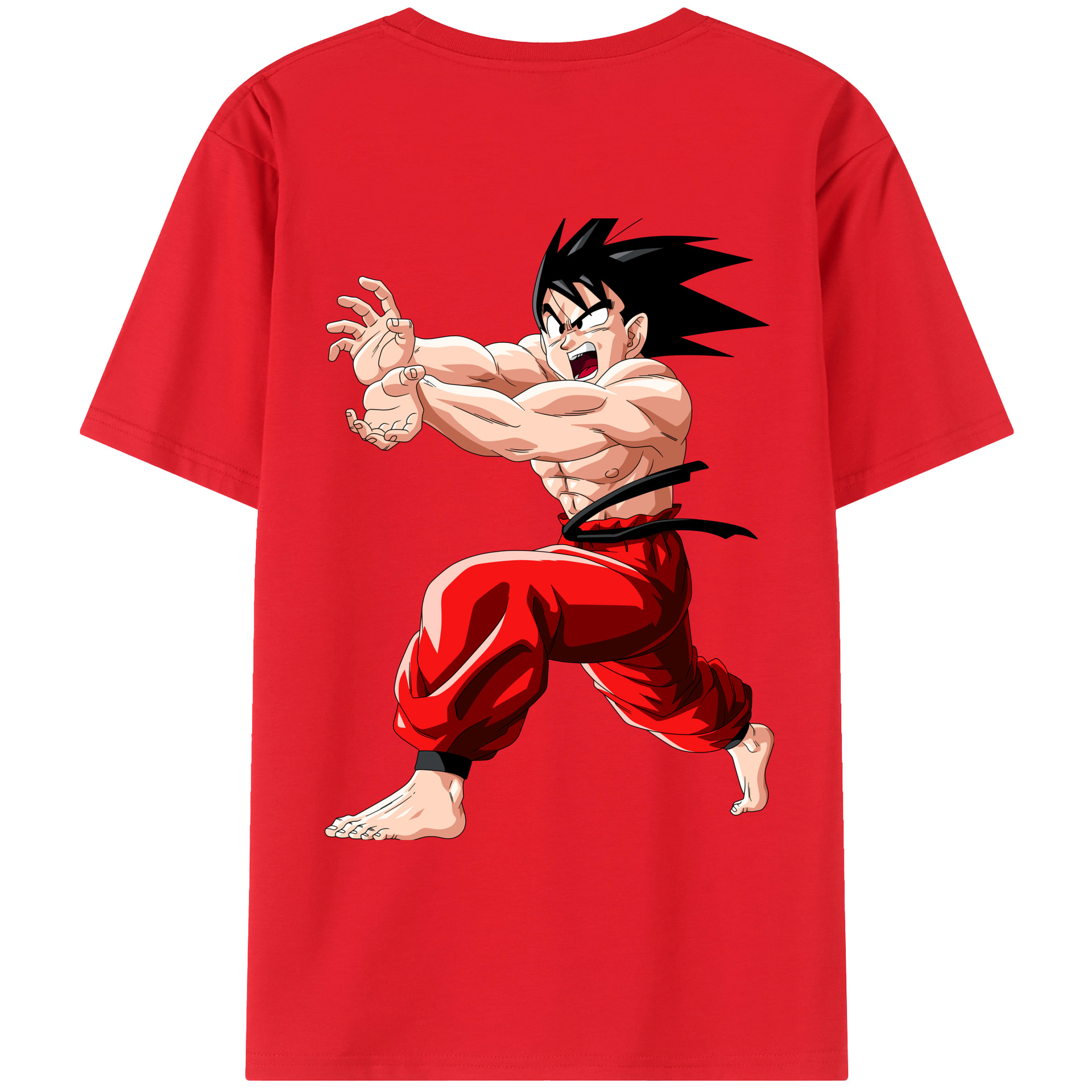 （画像用） ドラゴンボール 孫悟空（そん ごくう）Son Goku カカロット DRAGON BALL Kakarotto 綿100％ メンズ半袖Tシャツ（バックプリント） 通気性