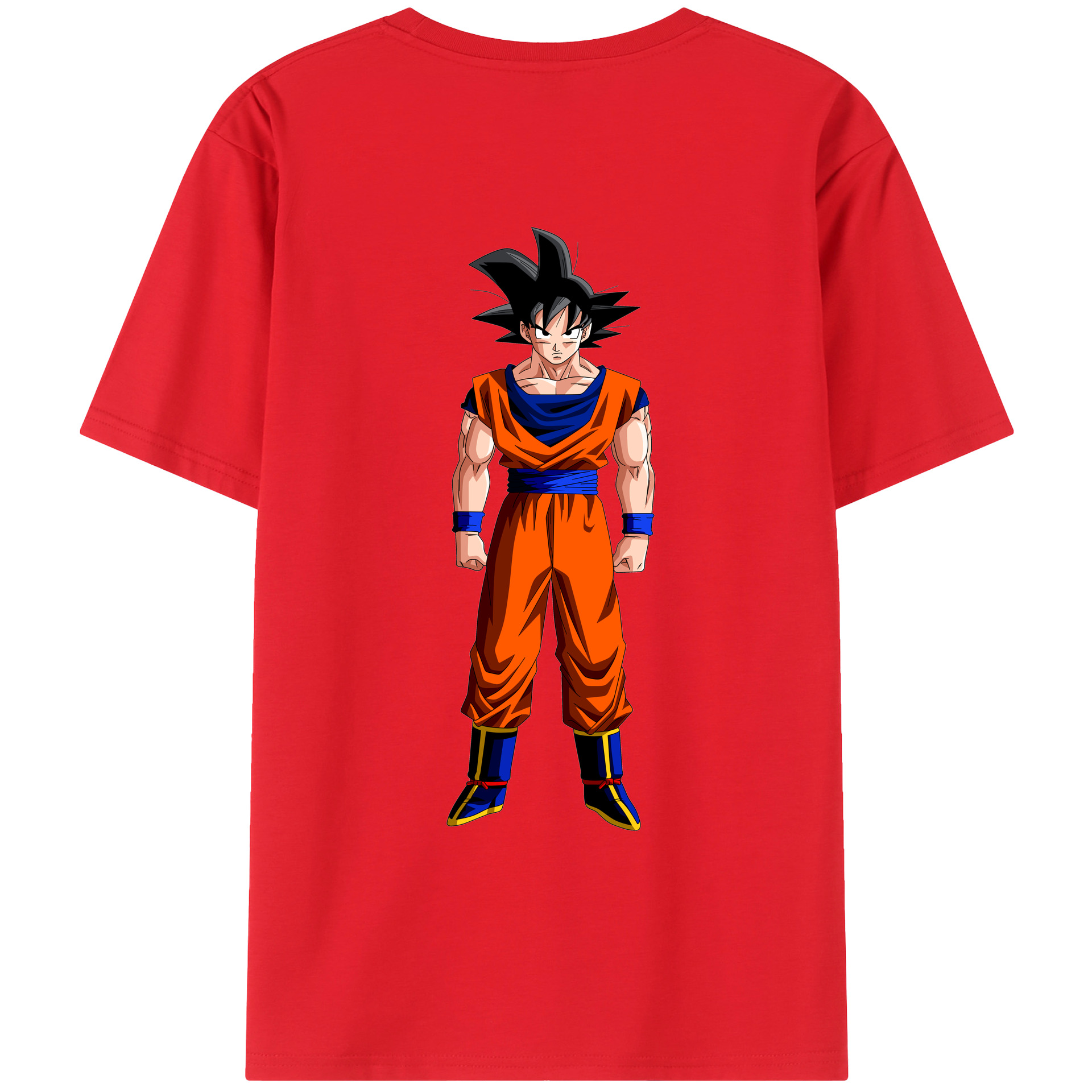 （画像用） ドラゴンボール 孫悟空（そん ごくう）Son Goku カカロット DRAGON BALL Kakarotto 綿100％ メンズ半袖Tシャツ（バックプリント） 通気性