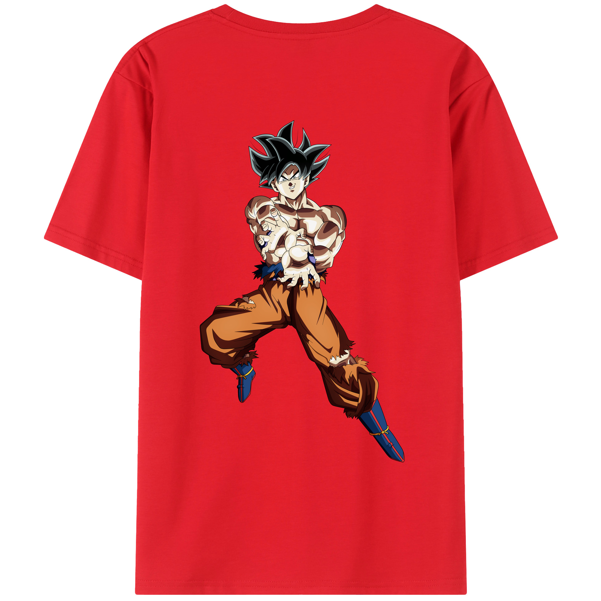 （画像用） ドラゴンボール 孫悟空（そん ごくう）Son Goku カカロット DRAGON BALL Kakarotto 綿100％ メンズ半袖Tシャツ（バックプリント） 通気性