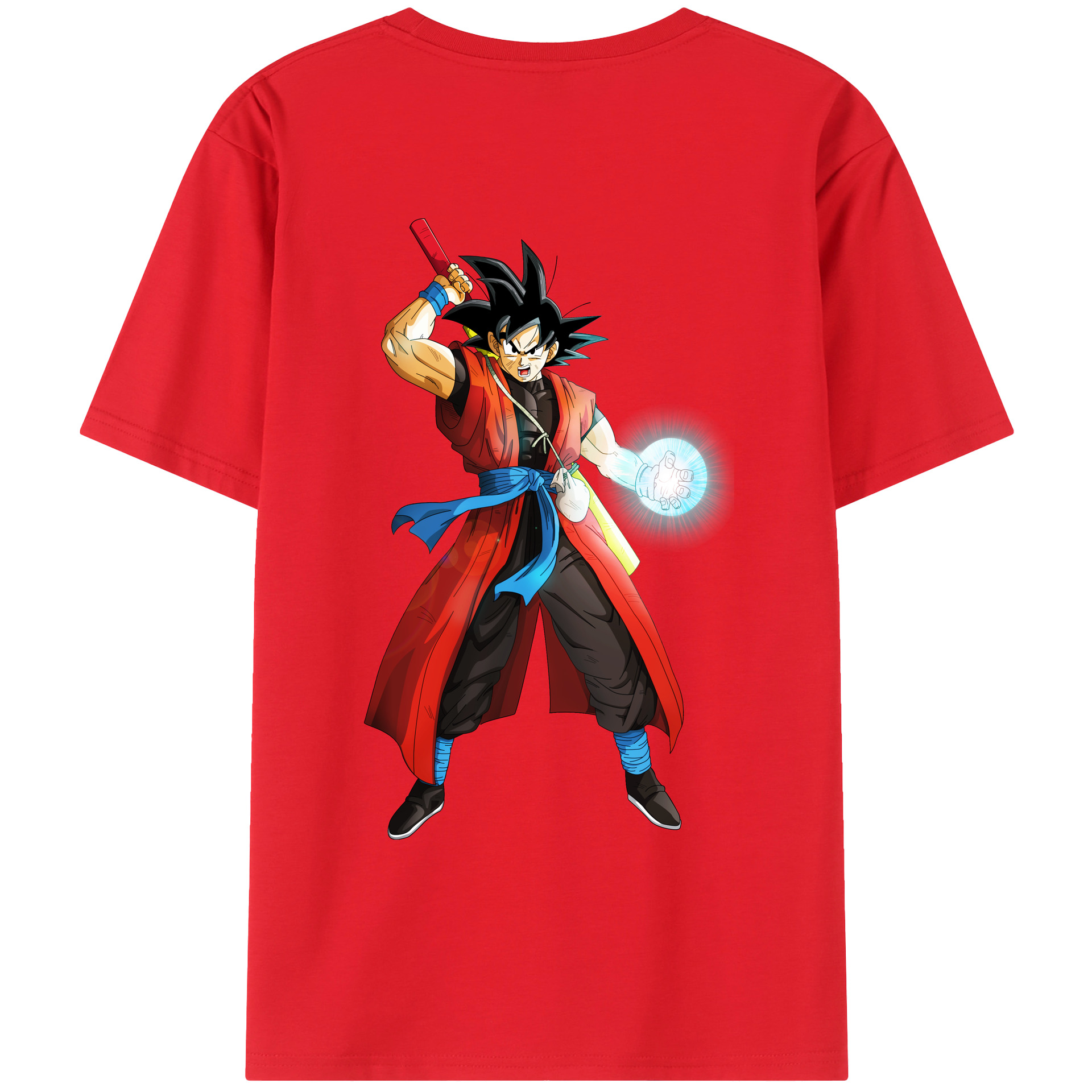 （画像用） ドラゴンボール 孫悟空（そん ごくう）Son Goku カカロット DRAGON BALL Kakarotto 綿100％ メンズ半袖Tシャツ（バックプリント） 通気性