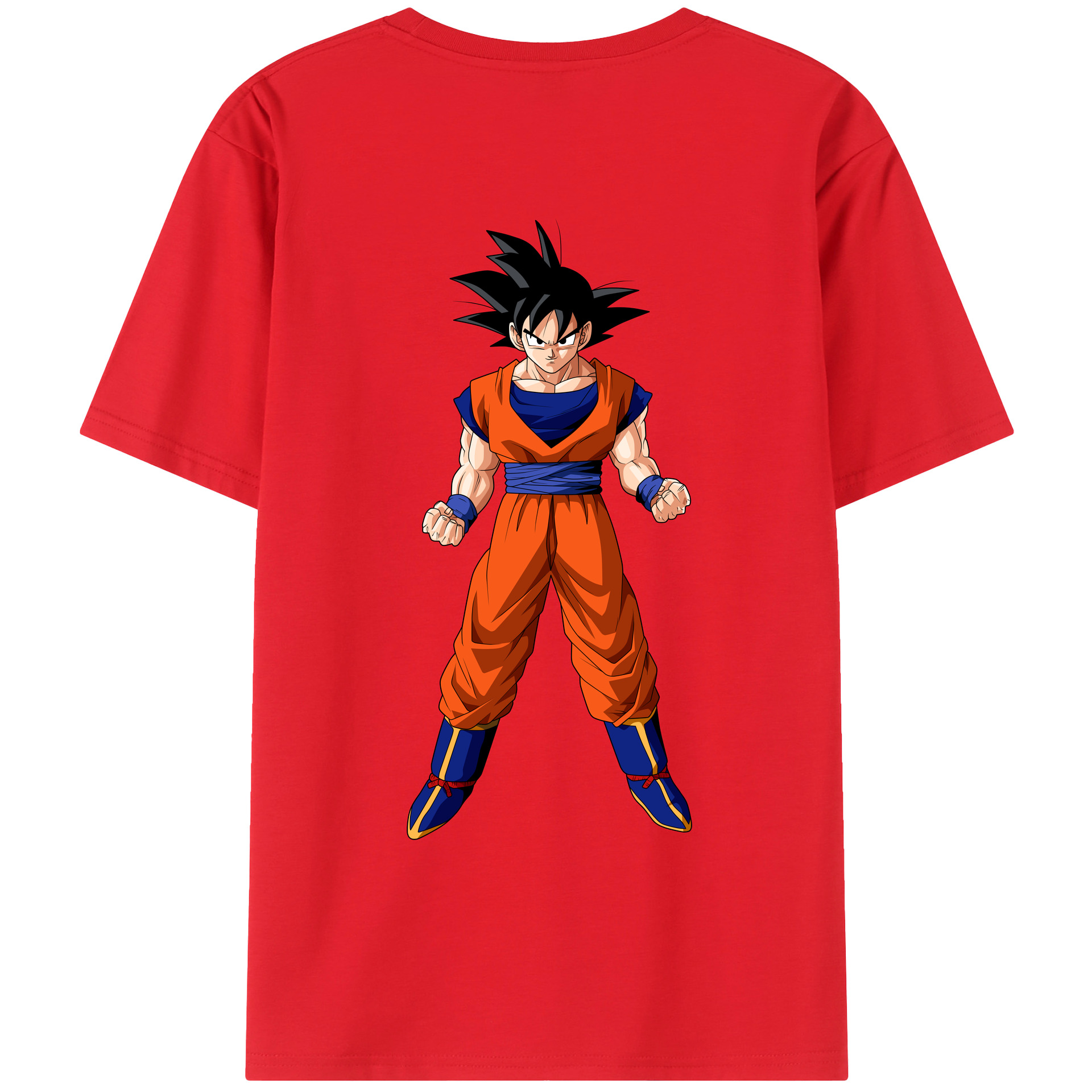 （画像用） ドラゴンボール 孫悟空（そん ごくう）Son Goku カカロット DRAGON BALL Kakarotto 綿100％ メンズ半袖Tシャツ（バックプリント） 通気性