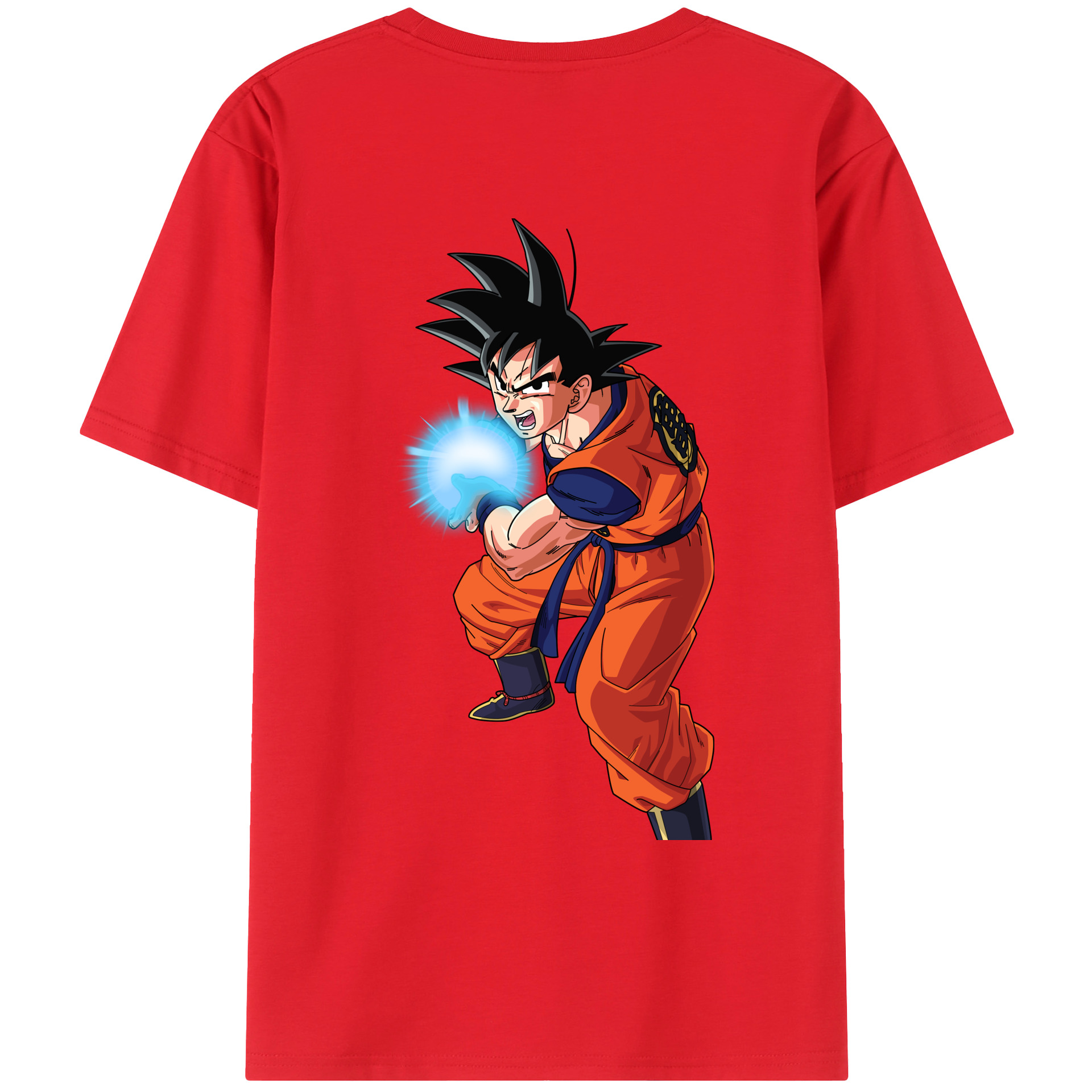 （画像用） ドラゴンボール 孫悟空（そん ごくう）Son Goku カカロット DRAGON BALL Kakarotto 綿100％ メンズ半袖Tシャツ（バックプリント） 通気性