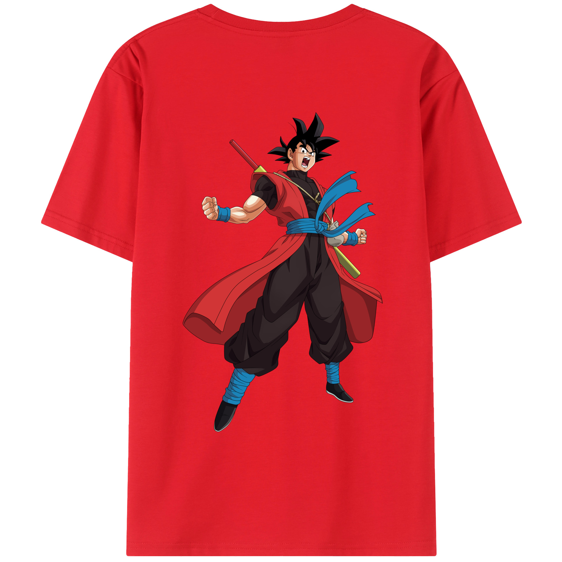 （画像用） ドラゴンボール 孫悟空（そん ごくう）Son Goku カカロット DRAGON BALL Kakarotto 綿100％ メンズ半袖Tシャツ（バックプリント） 通気性