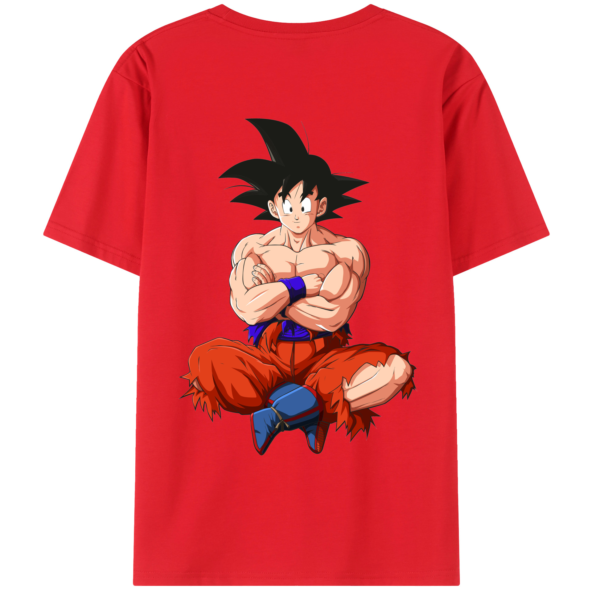（画像用） ドラゴンボール 孫悟空（そん ごくう）Son Goku カカロット DRAGON BALL Kakarotto 綿100％ メンズ半袖Tシャツ（バックプリント） 通気性