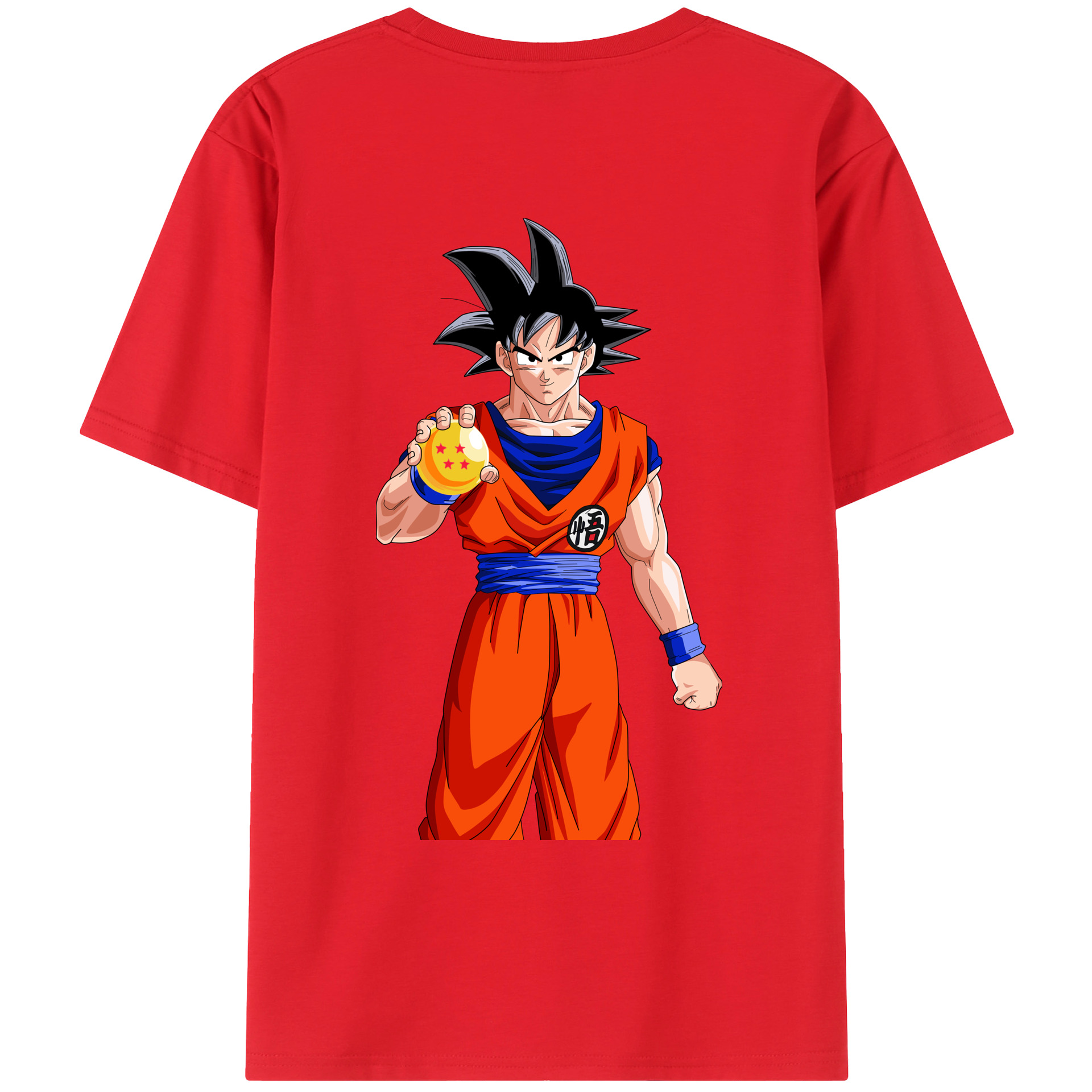 （画像用） ドラゴンボール 孫悟空（そん ごくう）Son Goku カカロット DRAGON BALL Kakarotto 綿100％ メンズ半袖Tシャツ（バックプリント） 通気性