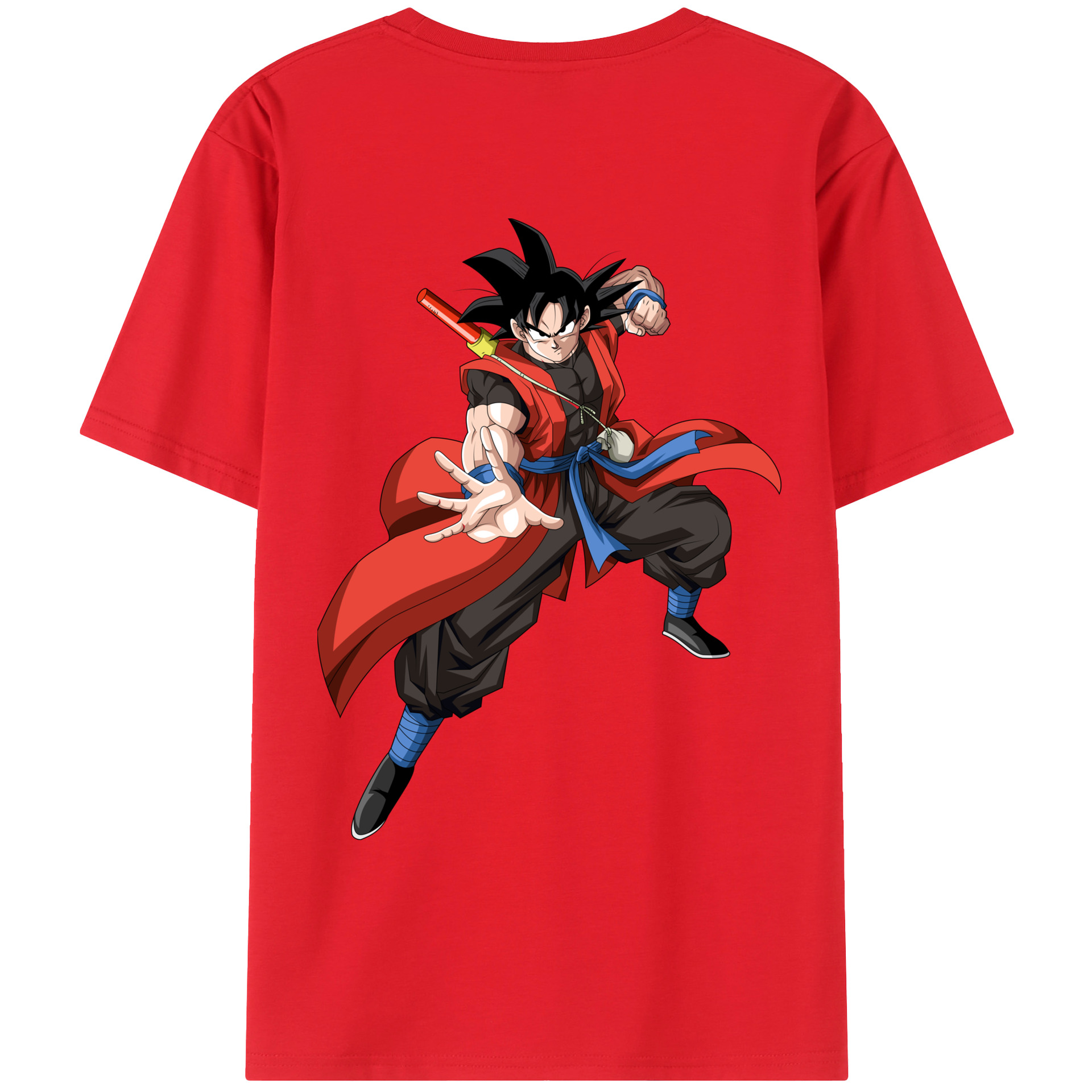 （画像用） ドラゴンボール 孫悟空（そん ごくう）Son Goku カカロット DRAGON BALL Kakarotto 綿100％ メンズ半袖Tシャツ（バックプリント） 通気性