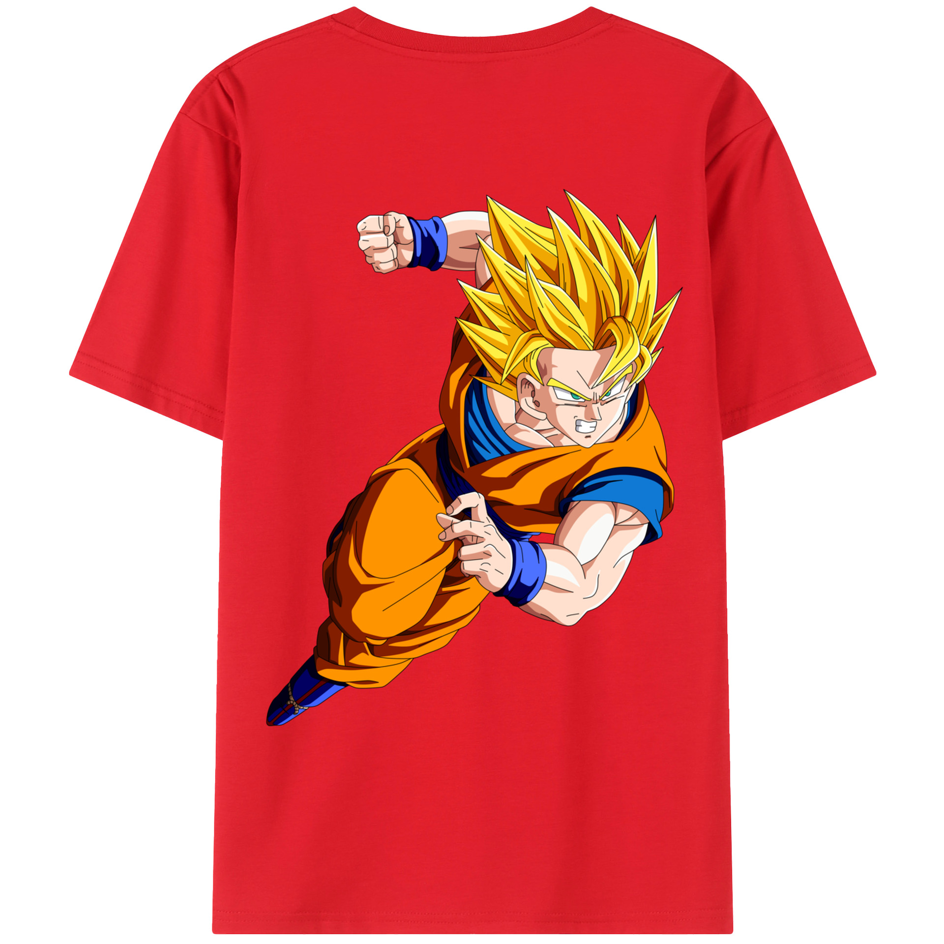（画像用） ドラゴンボール 孫悟空（そん ごくう）Son Goku カカロット DRAGON BALL Kakarotto 綿100％ メンズ半袖Tシャツ（バックプリント） 通気性