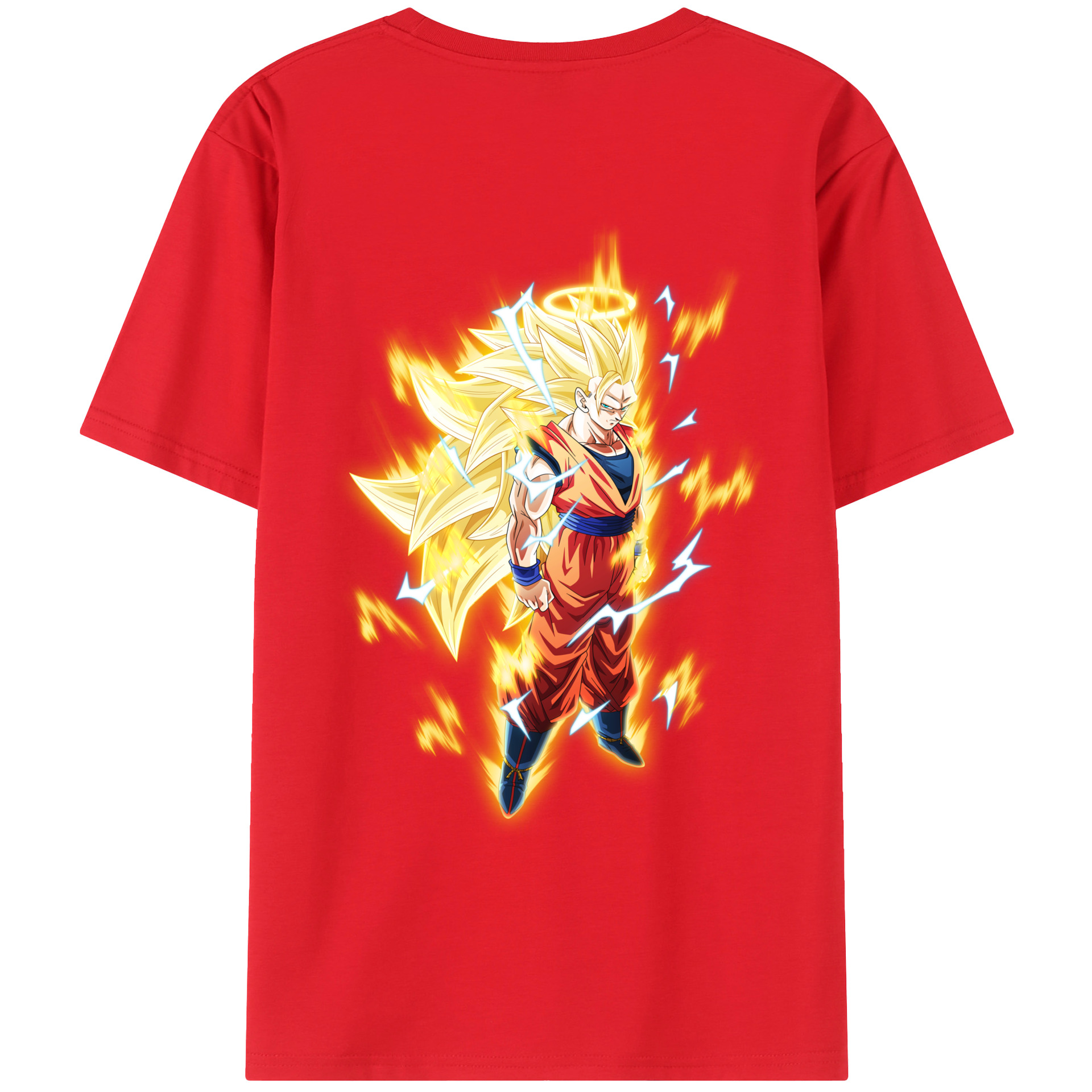 （画像用） ドラゴンボール 孫悟空（そん ごくう）Son Goku カカロット DRAGON BALL Kakarotto 綿100％ メンズ半袖Tシャツ（バックプリント） 通気性
