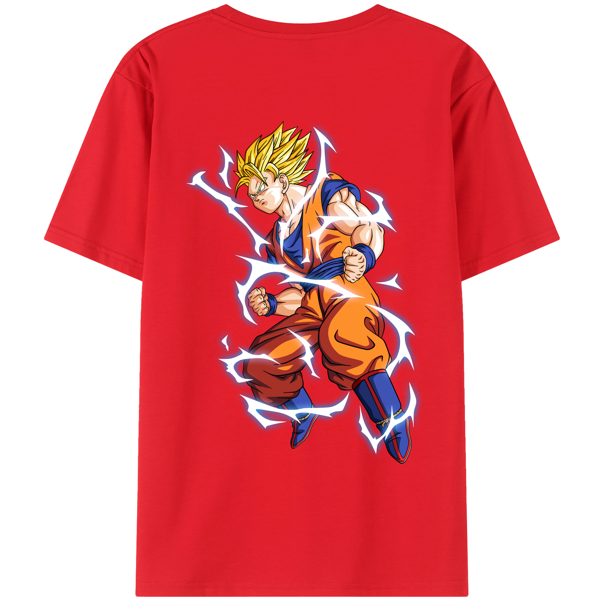（画像用） ドラゴンボール 孫悟空（そん ごくう）Son Goku カカロット DRAGON BALL Kakarotto 綿100％ メンズ半袖Tシャツ（バックプリント） 通気性