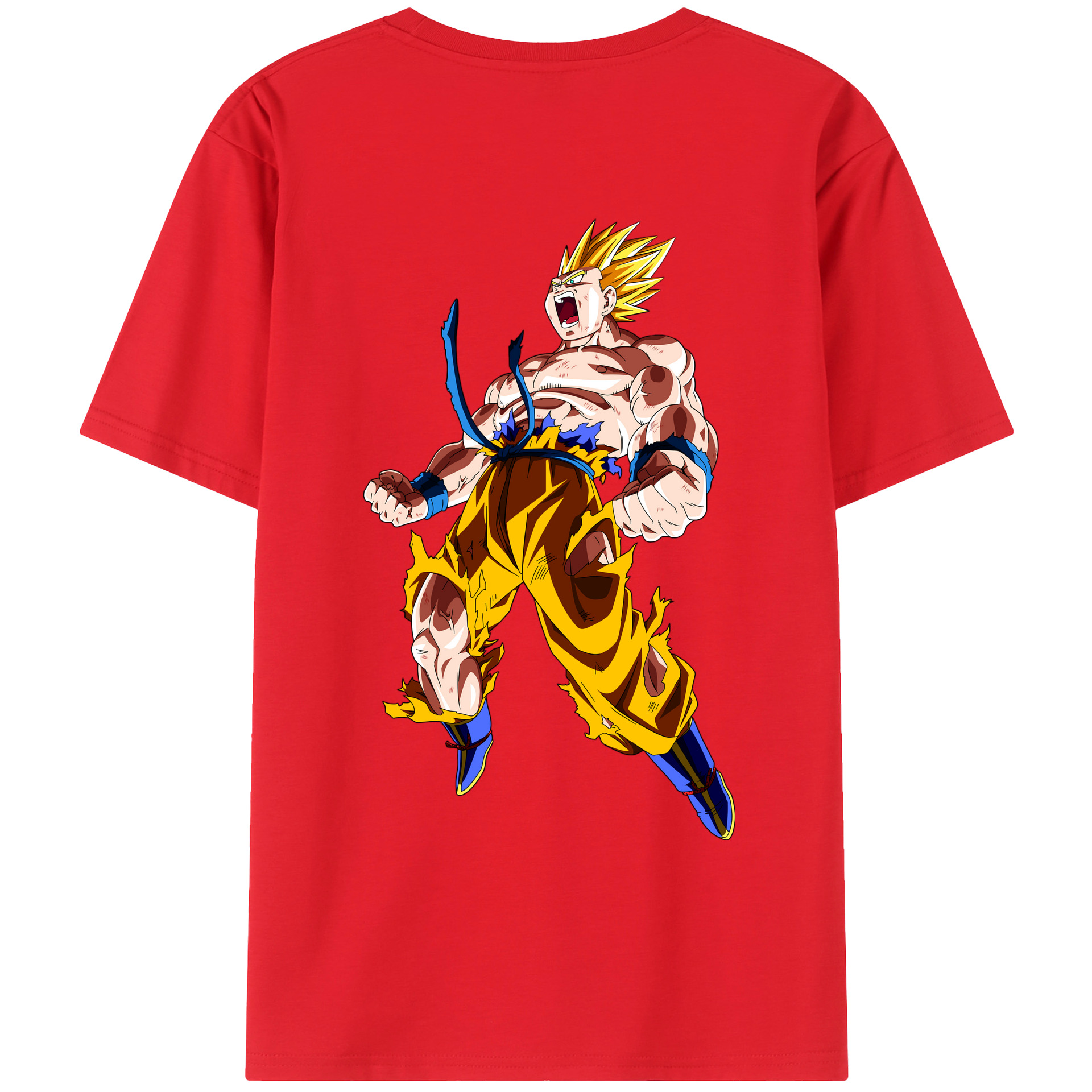 （画像用） ドラゴンボール 孫悟空（そん ごくう）Son Goku カカロット DRAGON BALL Kakarotto 綿100％ メンズ半袖Tシャツ（バックプリント） 通気性