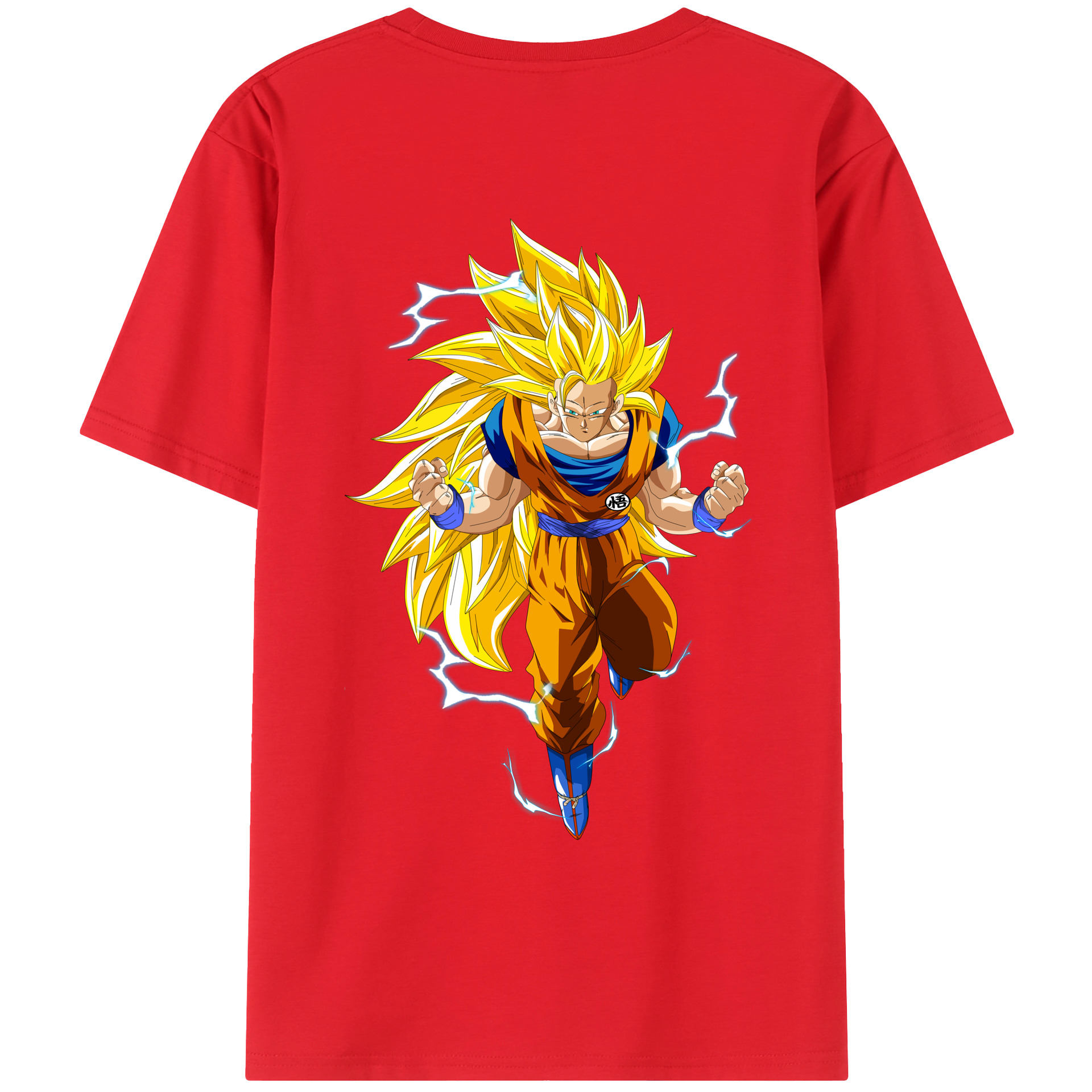 （画像用） ドラゴンボール 孫悟空（そん ごくう）Son Goku カカロット DRAGON BALL Kakarotto 綿100％ メンズ半袖Tシャツ（バックプリント） 通気性