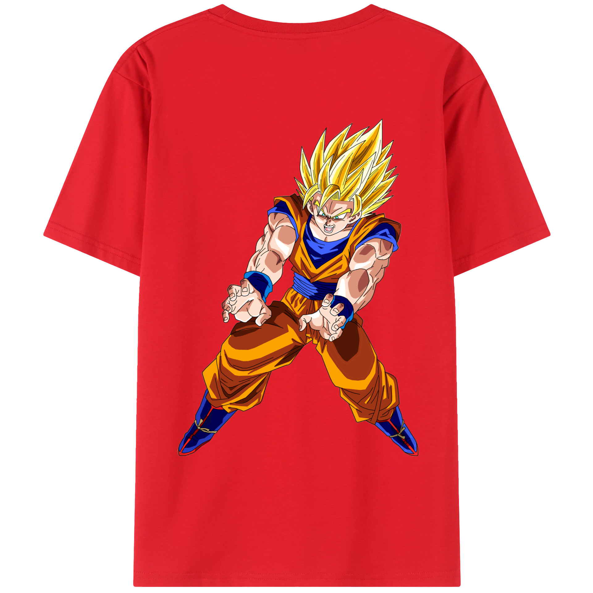 （画像用） ドラゴンボール 孫悟空（そん ごくう）Son Goku カカロット DRAGON BALL Kakarotto 綿100％ メンズ半袖Tシャツ（バックプリント） 通気性