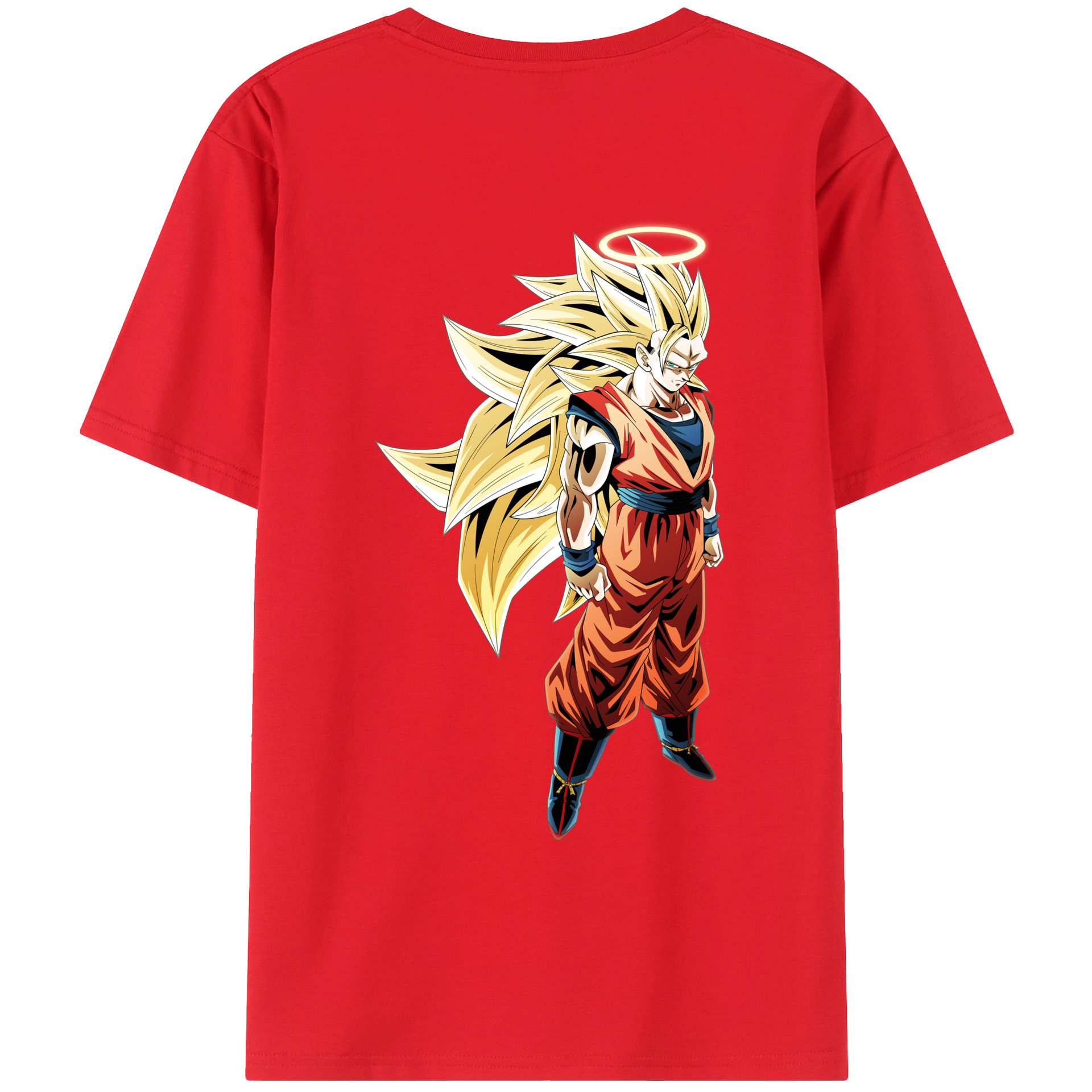 （画像用） ドラゴンボール 孫悟空（そん ごくう）Son Goku カカロット DRAGON BALL Kakarotto 綿100％ メンズ半袖Tシャツ（バックプリント） 通気性