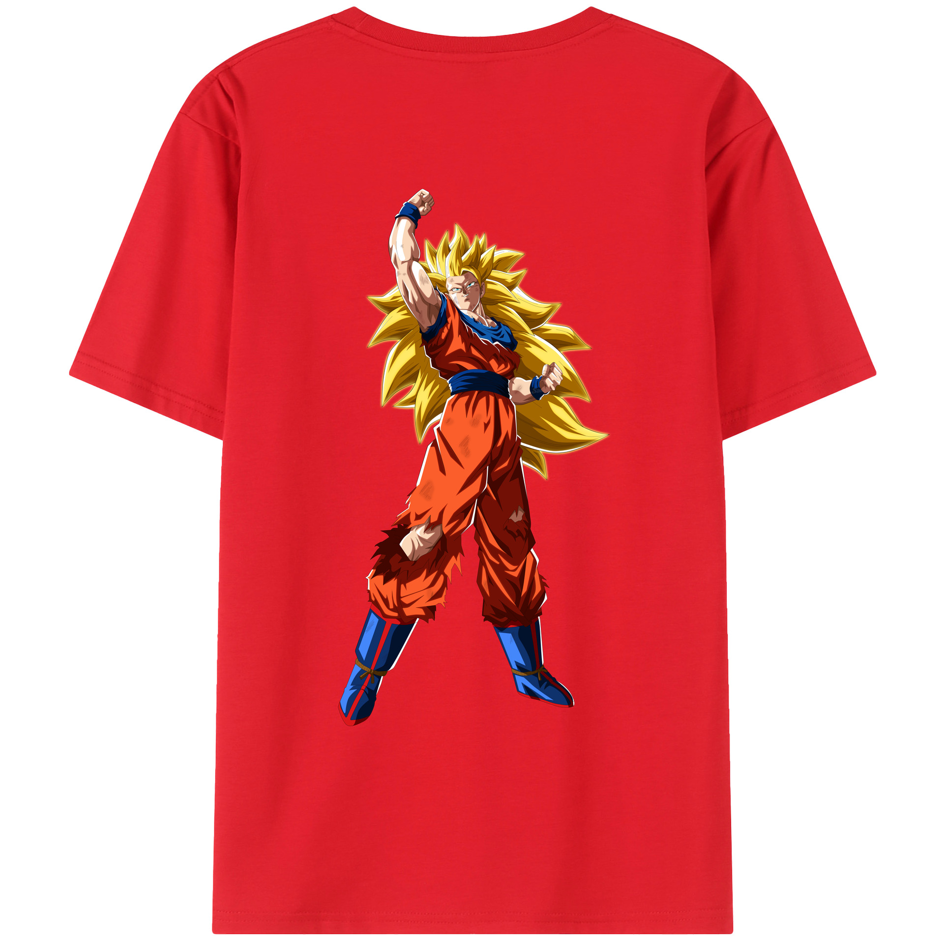 （画像用） ドラゴンボール 孫悟空（そん ごくう）Son Goku カカロット DRAGON BALL Kakarotto 綿100％ メンズ半袖Tシャツ（バックプリント） 通気性