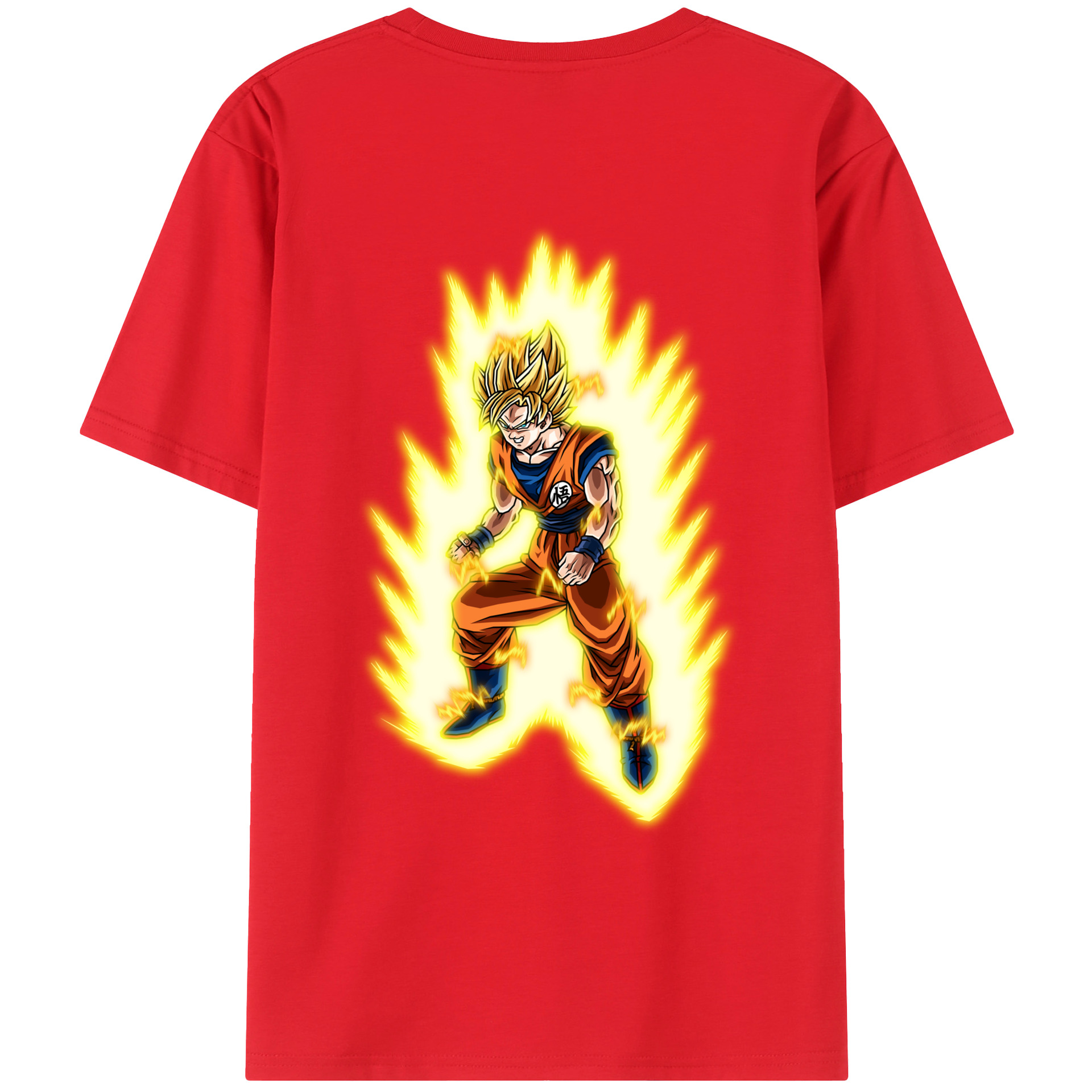 （画像用） ドラゴンボール 孫悟空（そん ごくう）Son Goku カカロット DRAGON BALL Kakarotto 綿100％ メンズ半袖Tシャツ（バックプリント） 通気性