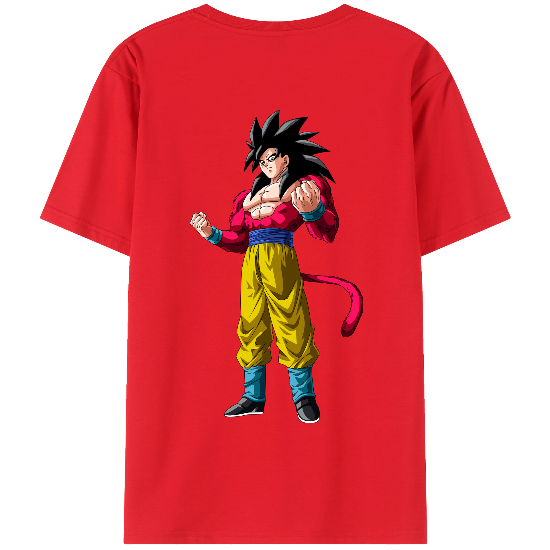 （画像用） ドラゴンボール 孫悟空（そん ごくう）Son Goku カカロット DRAGON BALL Kakarotto 綿100％ メンズ半袖Tシャツ（バックプリント） 通気性
