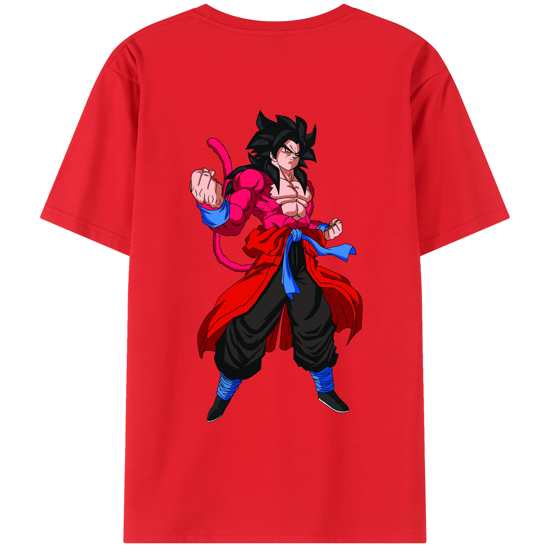 （画像用） ドラゴンボール 孫悟空（そん ごくう）Son Goku カカロット DRAGON BALL Kakarotto 綿100％ メンズ半袖Tシャツ（バックプリント） 通気性