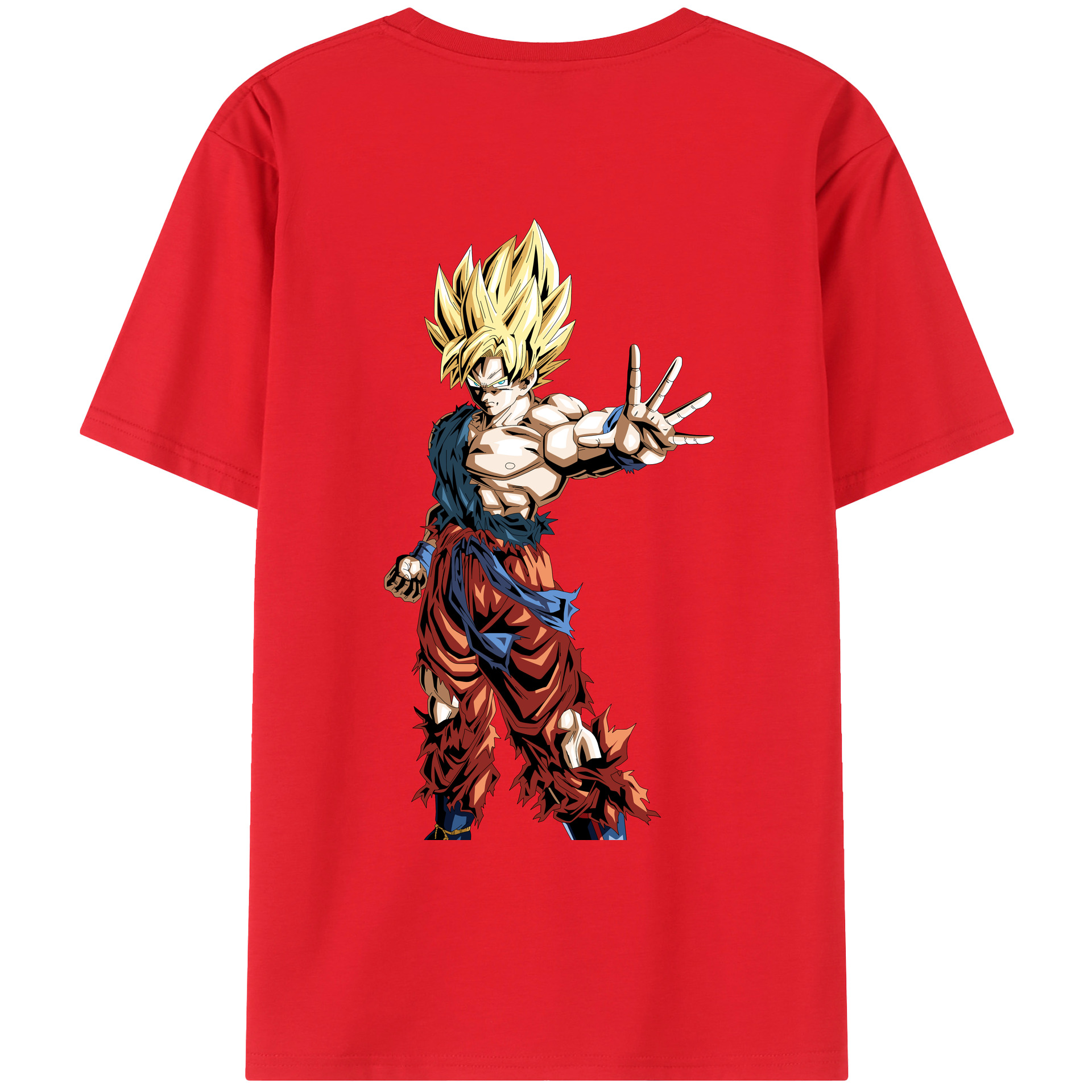 （画像用） ドラゴンボール 孫悟空（そん ごくう）Son Goku カカロット DRAGON BALL Kakarotto 綿100％ メンズ半袖Tシャツ（バックプリント） 通気性