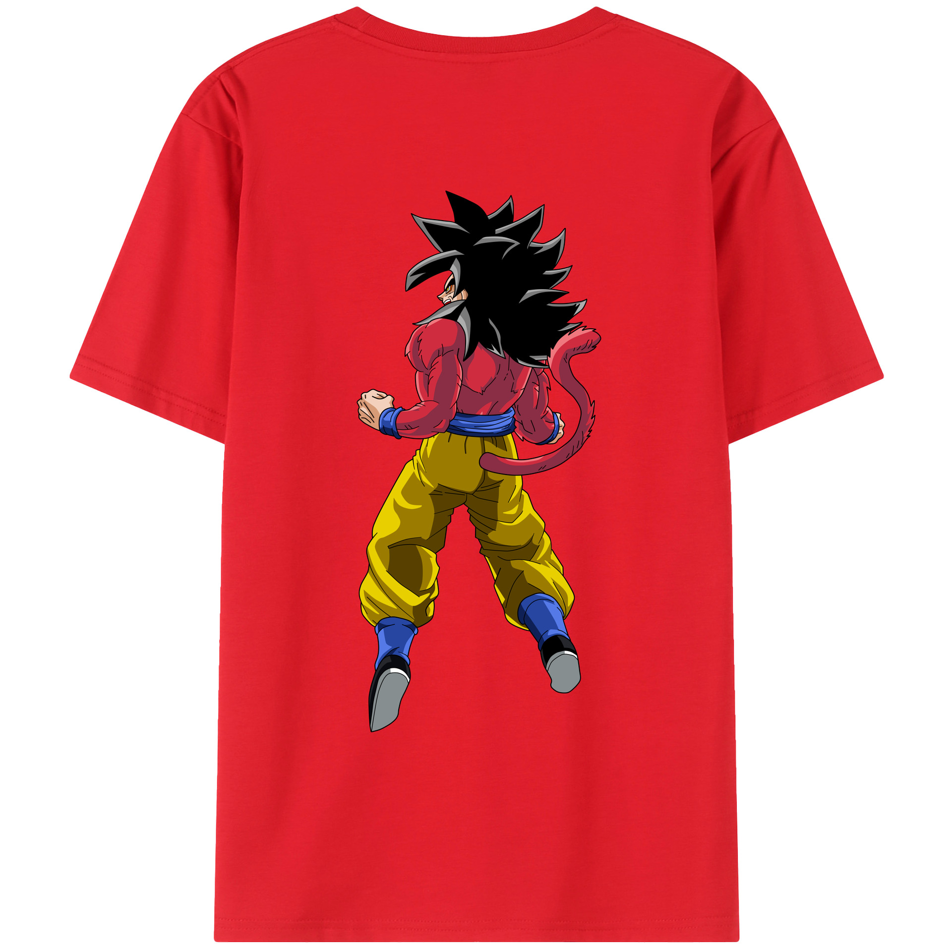 （画像用） ドラゴンボール 孫悟空（そん ごくう）Son Goku カカロット DRAGON BALL Kakarotto 綿100％ メンズ半袖Tシャツ（バックプリント） 通気性