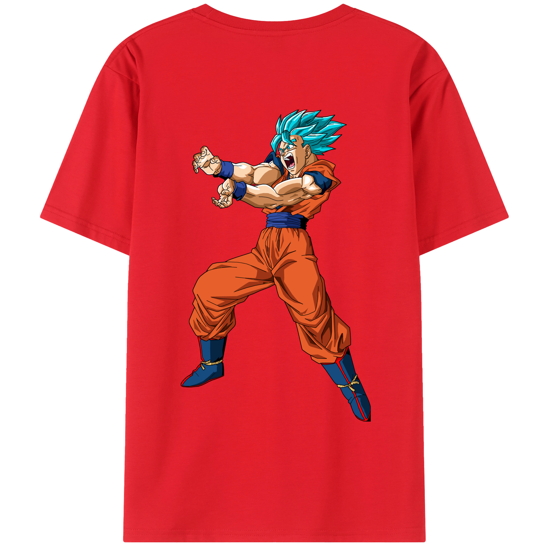 （画像用） ドラゴンボール 孫悟空（そん ごくう）Son Goku カカロット DRAGON BALL Kakarotto 綿100％ メンズ半袖Tシャツ（バックプリント） 通気性