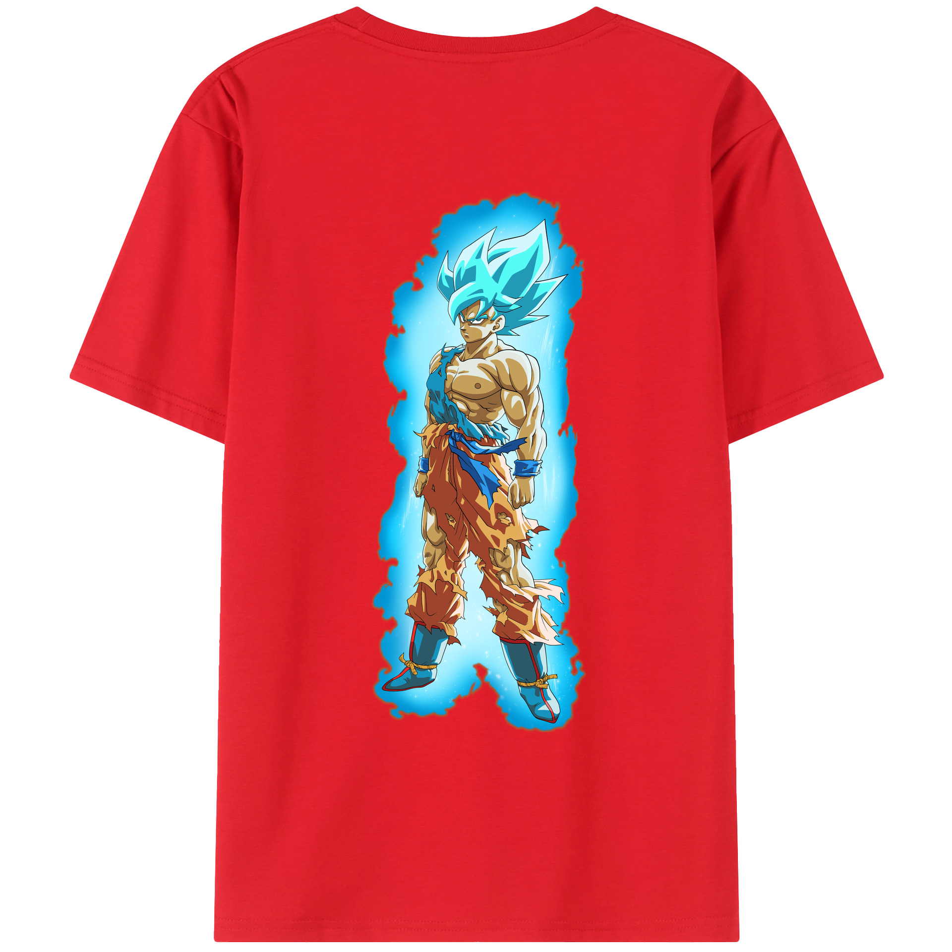 （画像用） ドラゴンボール 孫悟空（そん ごくう）Son Goku カカロット DRAGON BALL Kakarotto 綿100％ メンズ半袖Tシャツ（バックプリント） 通気性