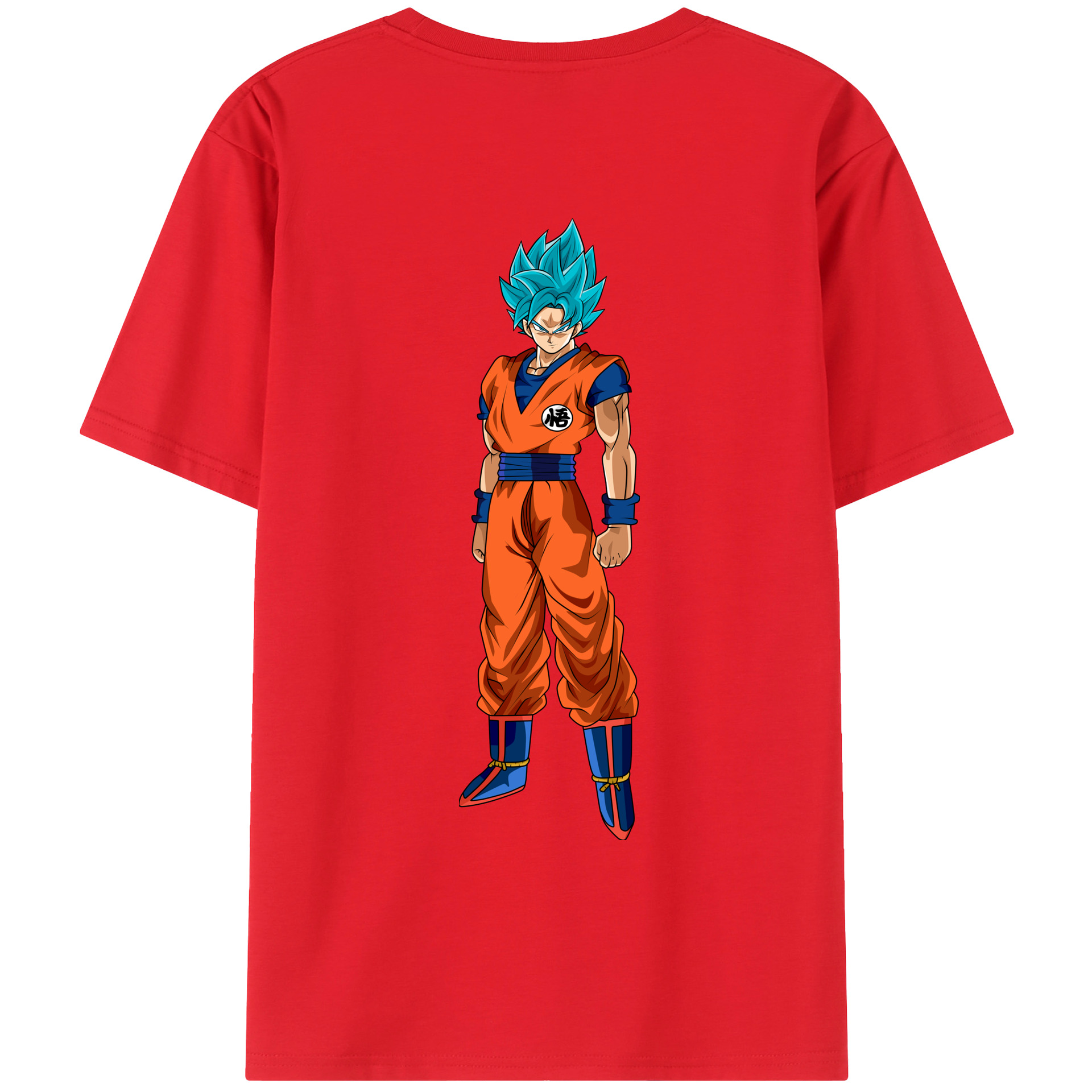 （画像用） ドラゴンボール 孫悟空（そん ごくう）Son Goku カカロット DRAGON BALL Kakarotto 綿100％ メンズ半袖Tシャツ（バックプリント） 通気性